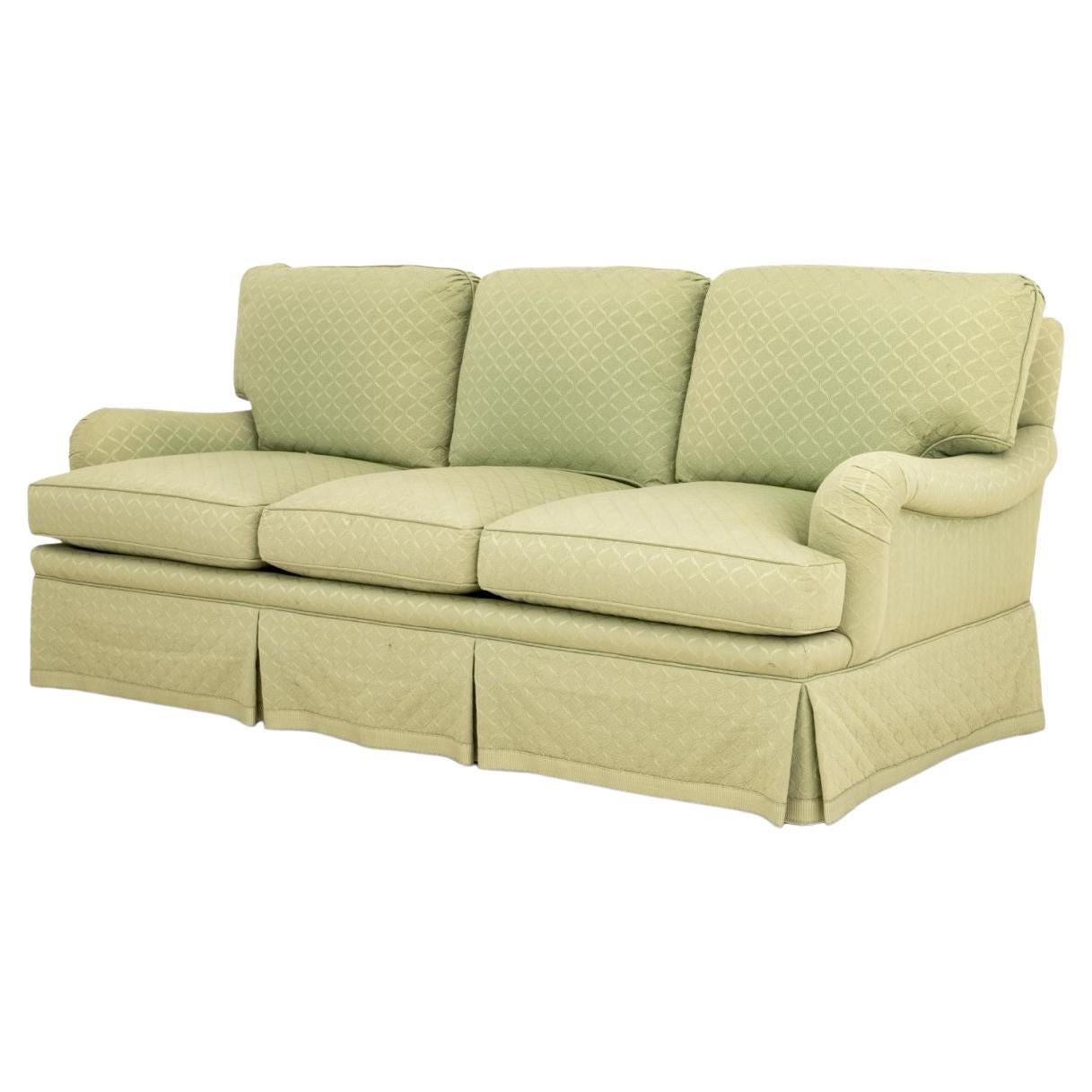 Edward Ferrell Ltd. Green Upholstered 3-Seat Sofa im Angebot