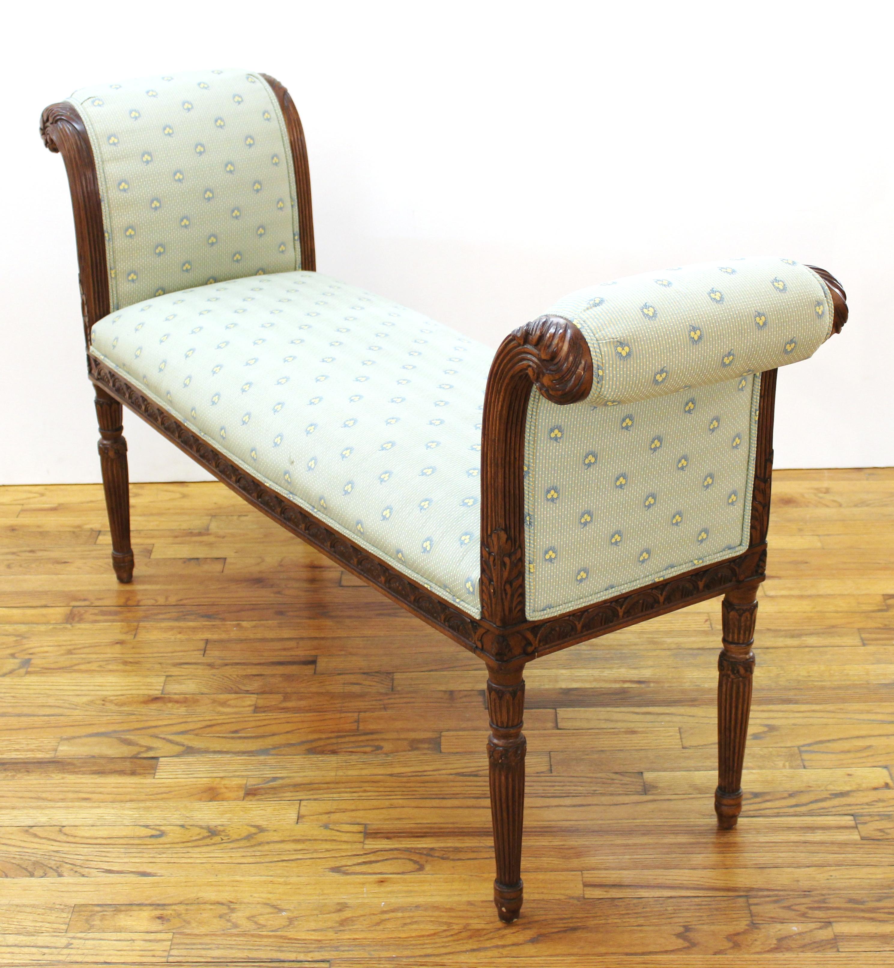 Edward Ferrell Neoclassical Revival Style Bench 5