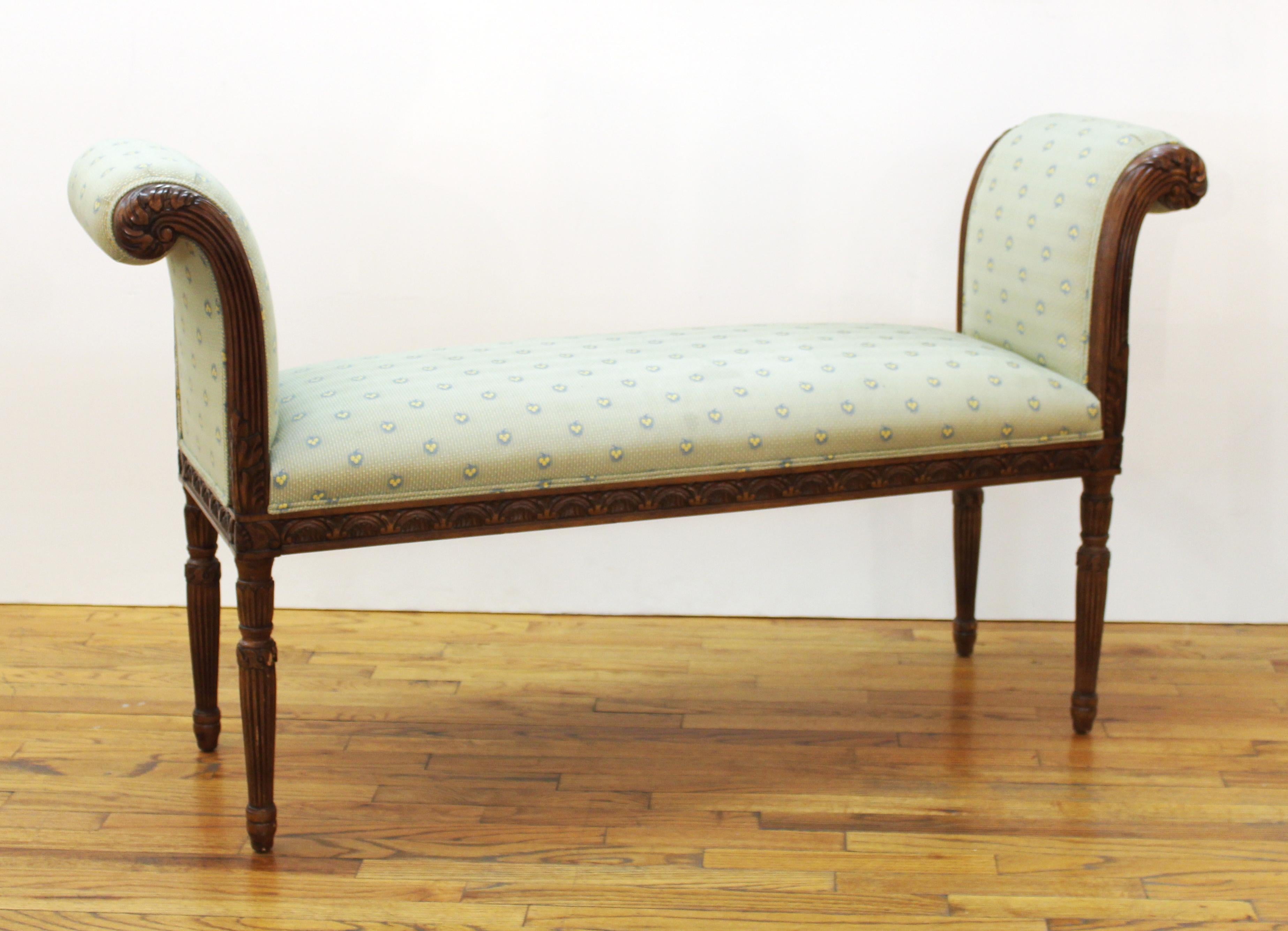 Edward Ferrell Neoclassical Revival Style Bench In Good Condition In Astoria, NY