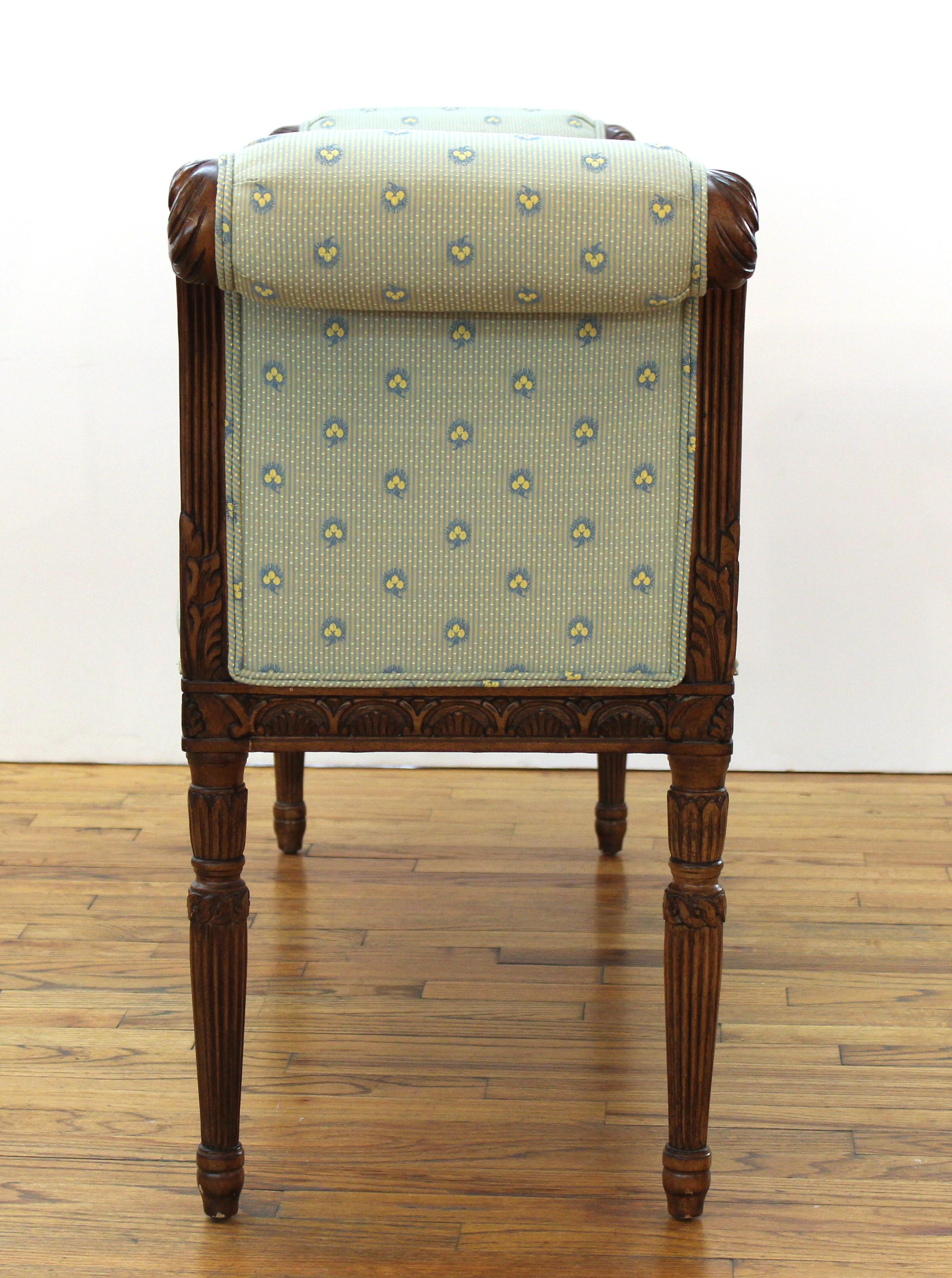Edward Ferrell Neoclassical Revival Style Bench 3