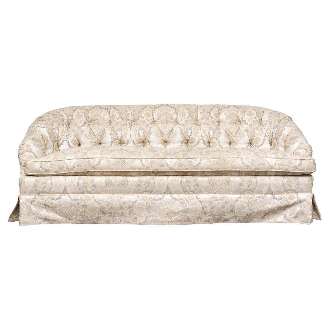 Edward Ferrell Tufted Back Sofa Damast Sofa