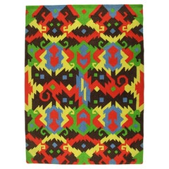 Vintage Edward Fields 1972 Colorful Geometric Rug