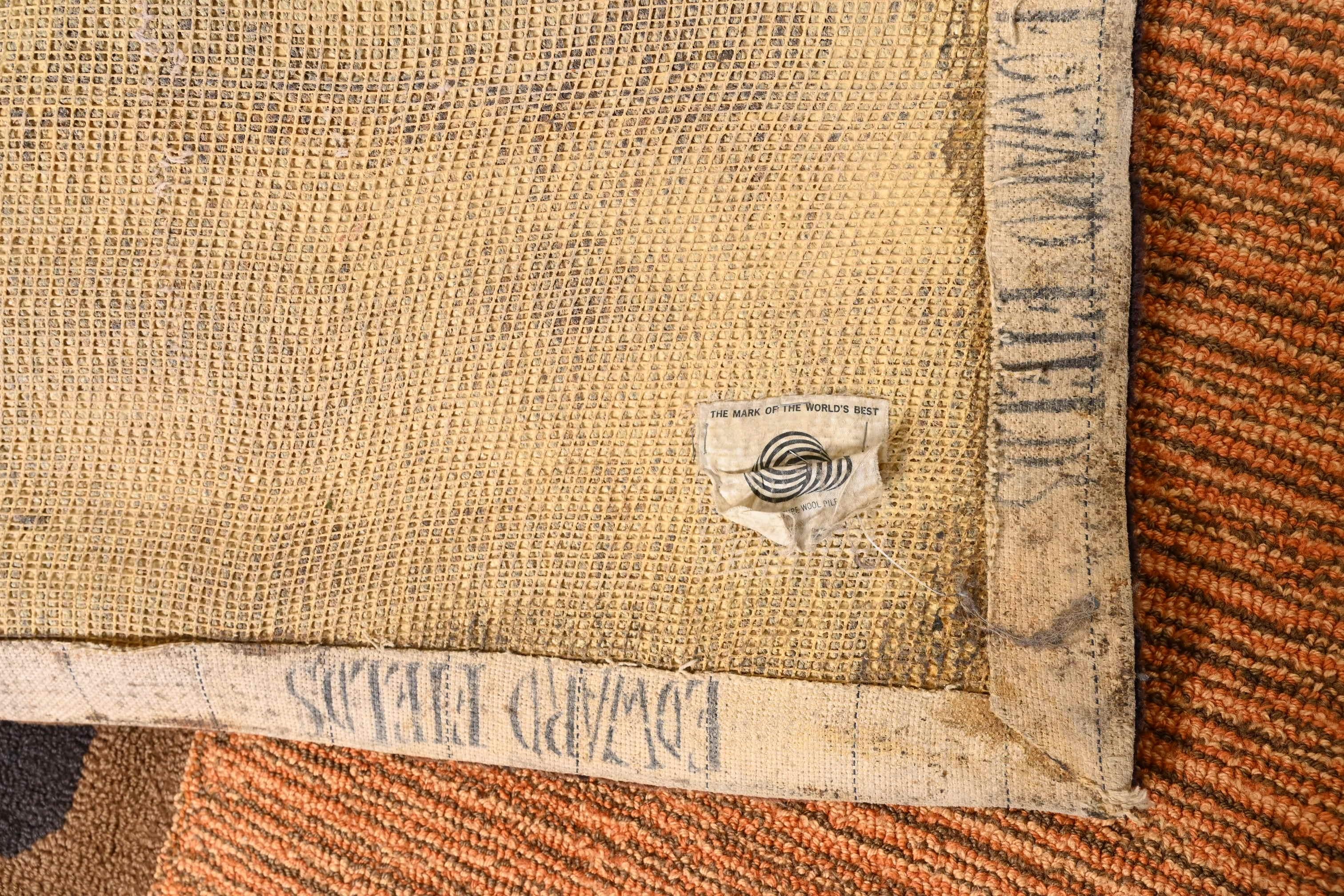 Tappeto astratto di grandi dimensioni Edward Fields, metà del secolo scorso, CIRCA 1970 in vendita 2