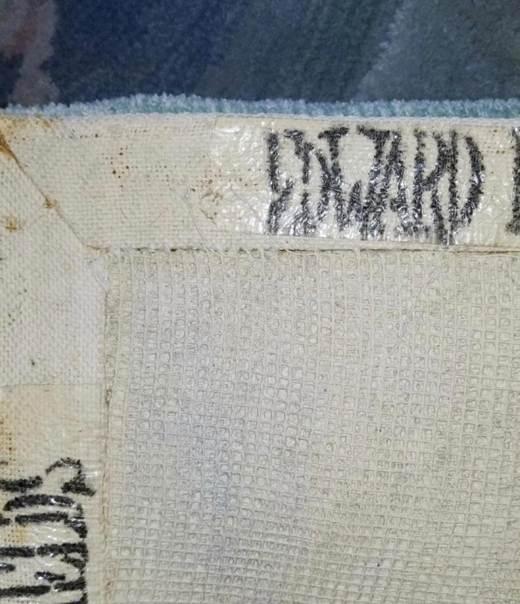 Mid-Century Modern Edward Fields Monet Water Lily Pad Palacial Custom Wool Rug, Midcentury, Blue