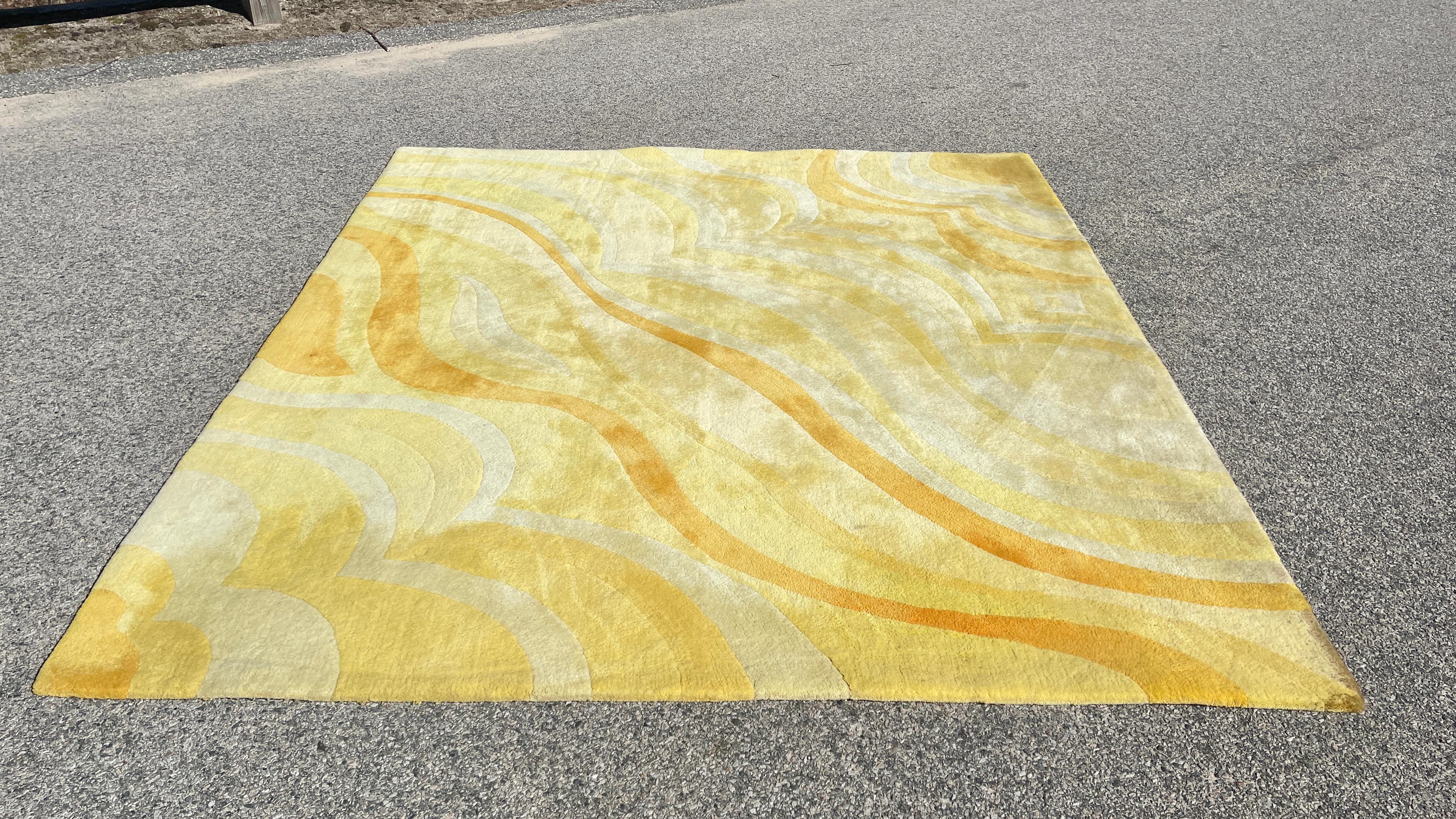 American Edward Fields Wool Rug 'Fascinatin' Ribbon', 1972
