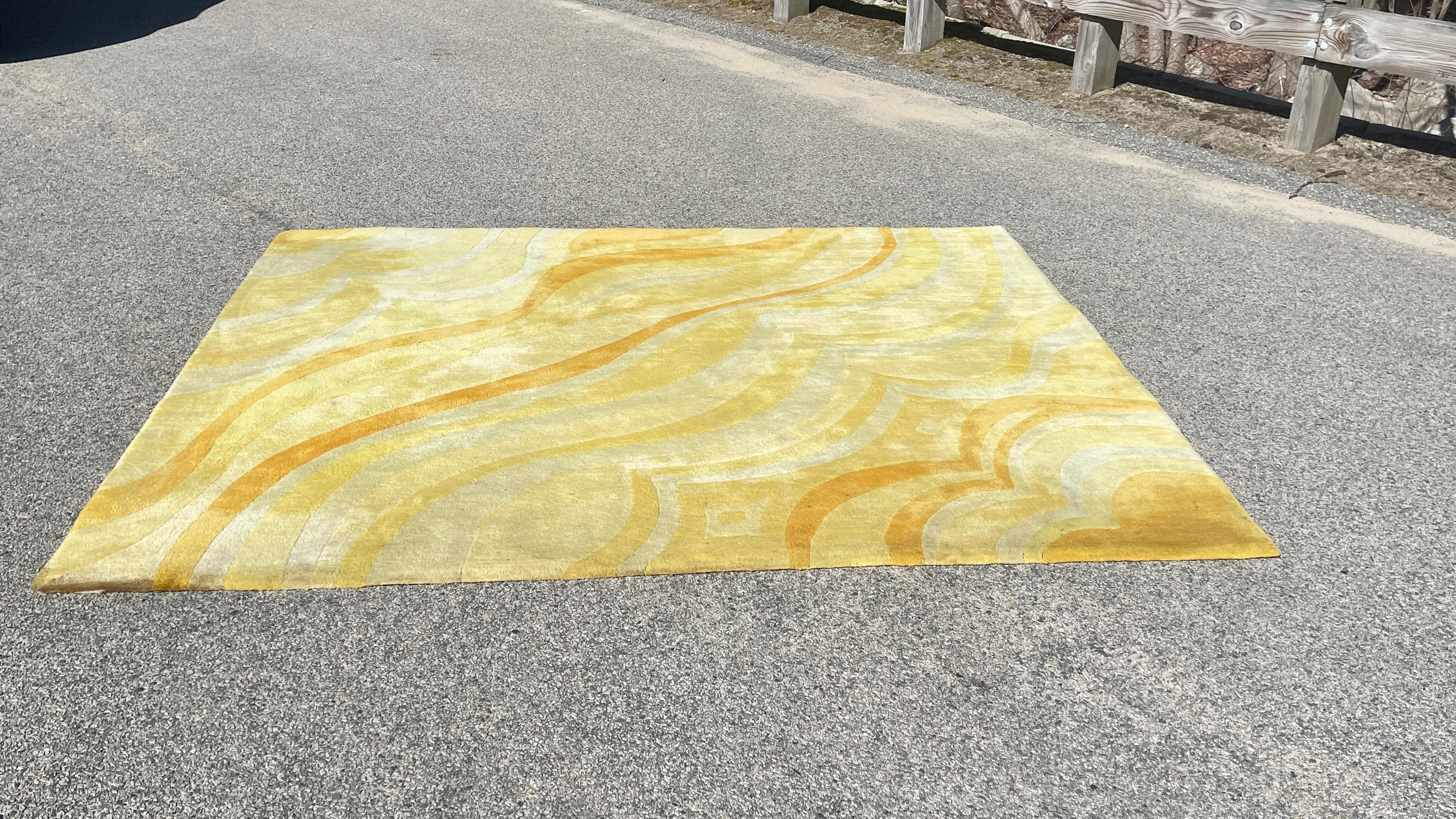 Edward Fields Wool Rug 'Fascinatin' Ribbon', 1972 In Good Condition In Hanover, MA
