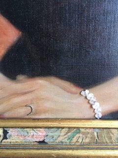 Ragazza parigina degli anni '50 - Pittura a collage