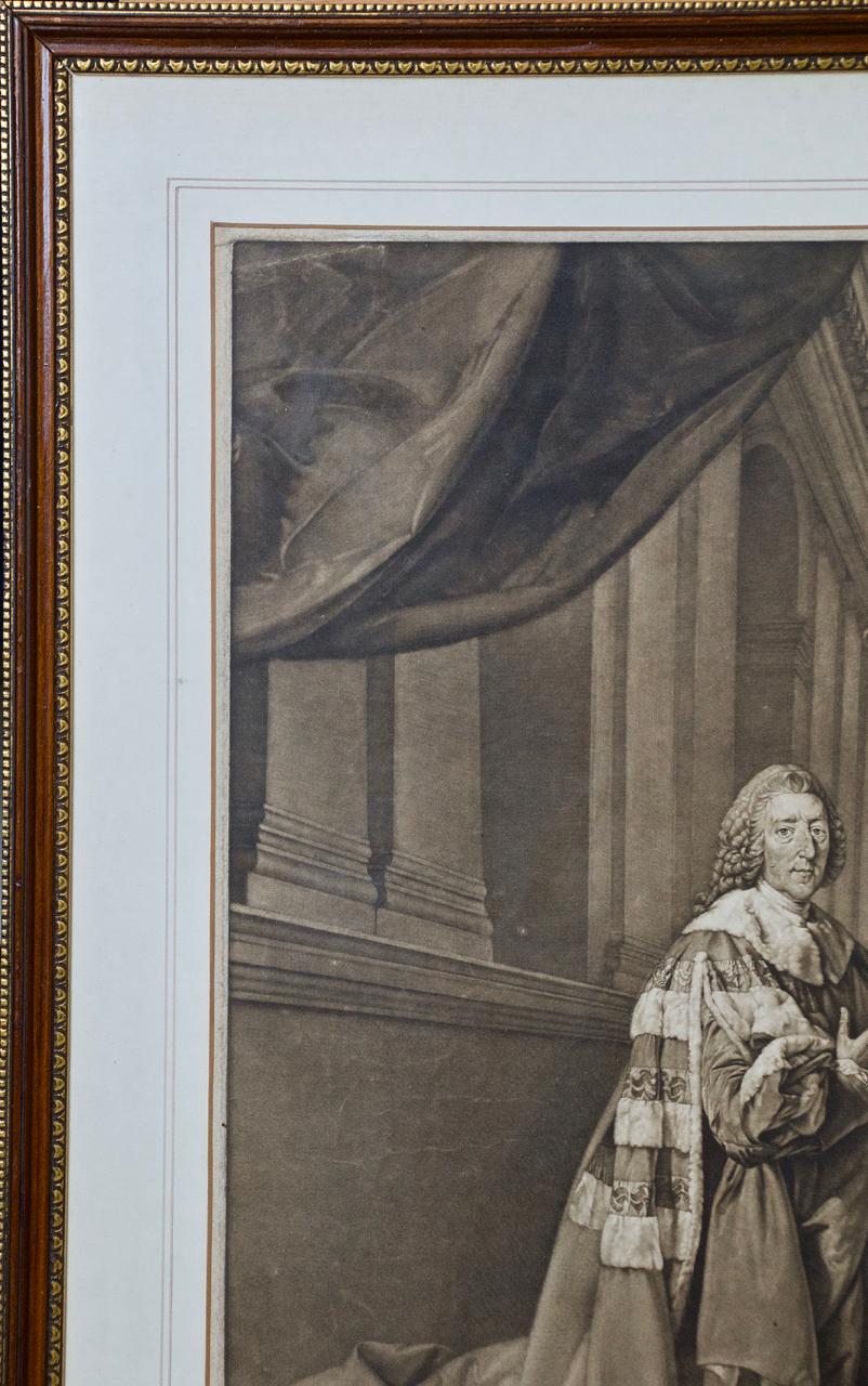 Ritratto di William Pitts, Conte di Chatham: Rara mezzatinta incorniciata dopo Brompton in vendita 5