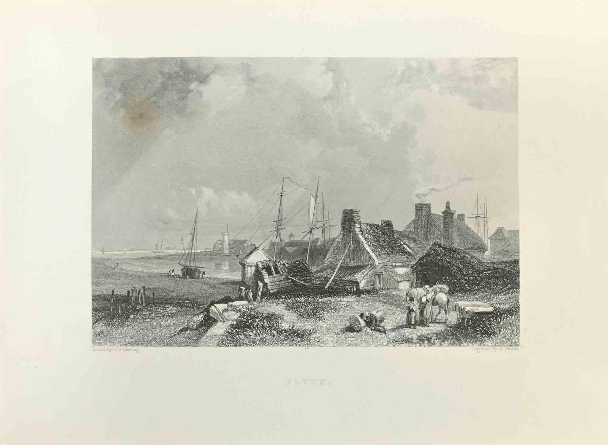 Edward Francis Finden Figurative Print - Blyth - Engraving by E.Finden - 1845