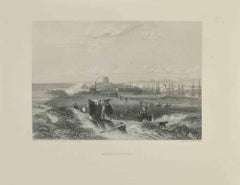 Martlepool - Etching  by Edward Frencis Finden - 1845