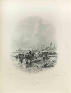Antique Yarmouth - Engraving  by Edward Frencis Finden - 1845