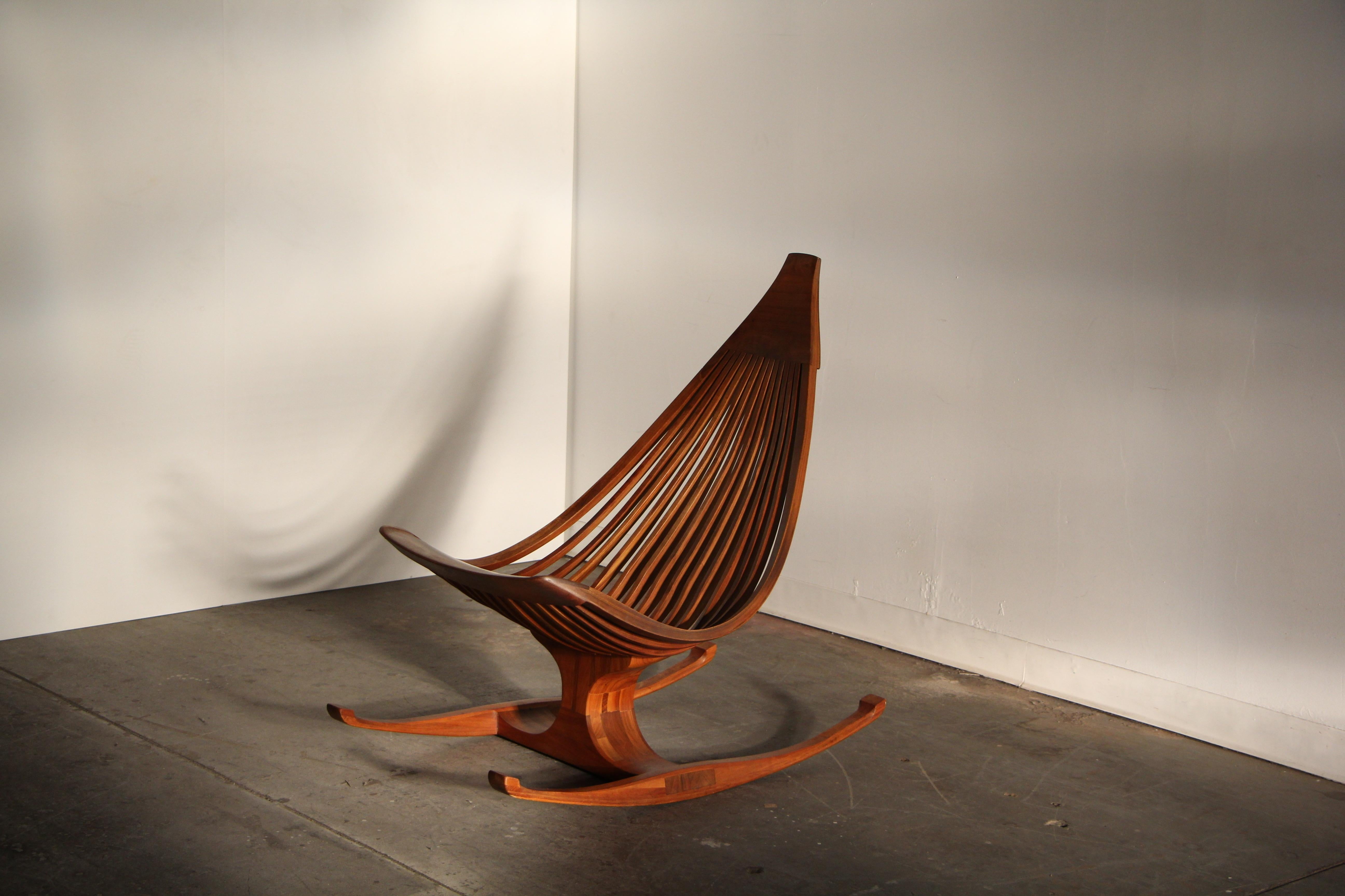 Edward G. Livingston Sculptural Studio Rocking Chair, 1970s 3