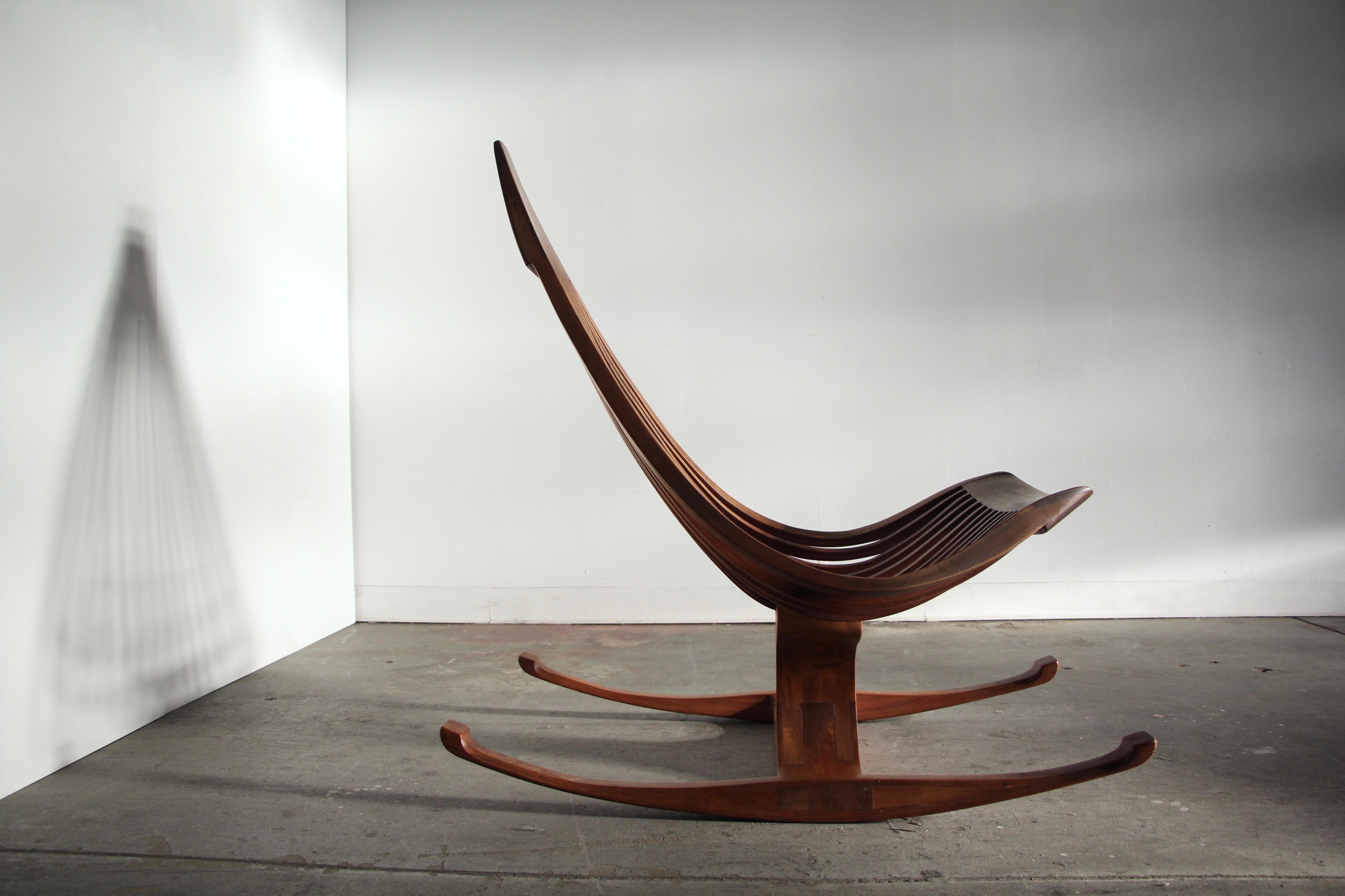 Edward G. Livingston Sculptural Studio Rocking Chair, 1970s 2