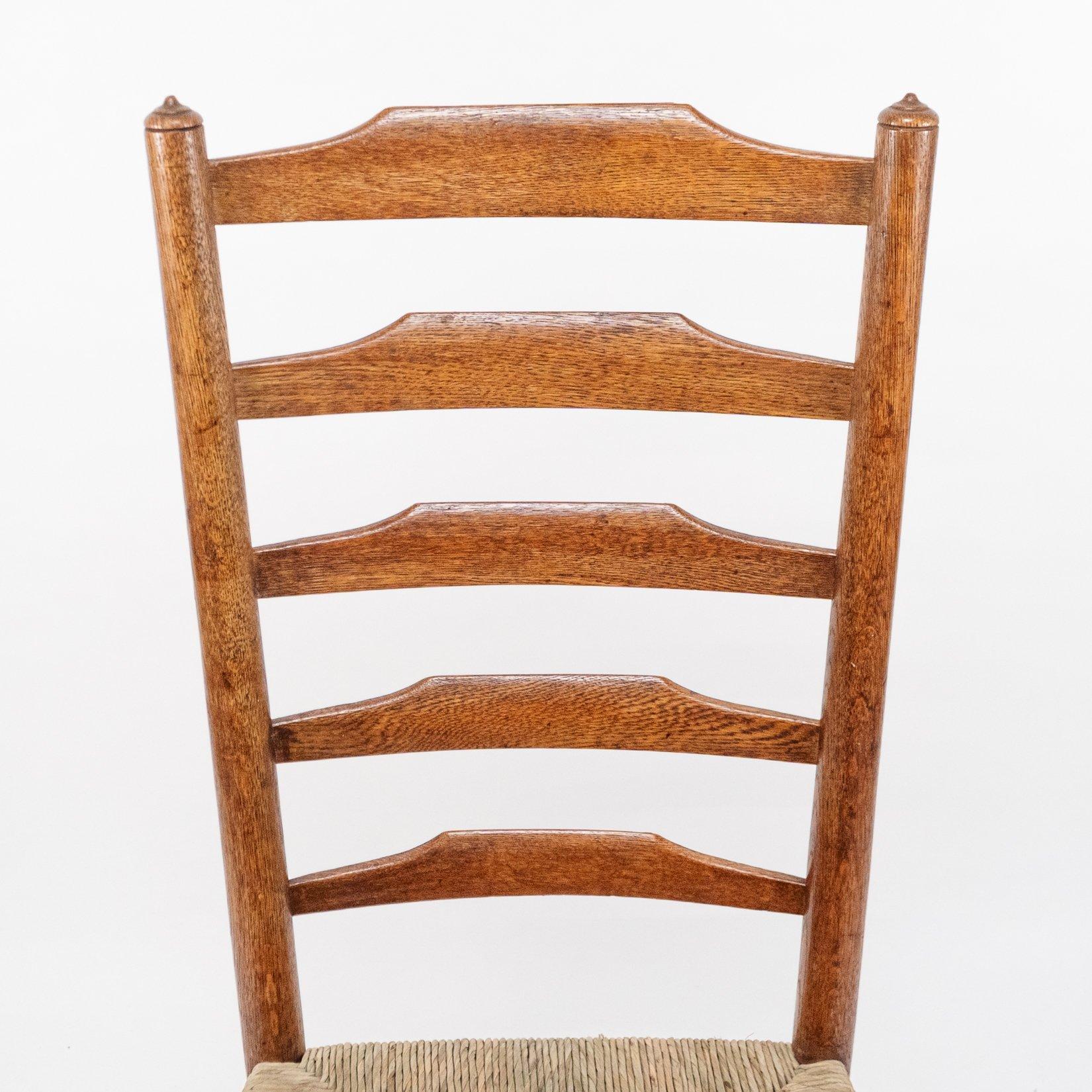 Edward Gardiner. Set of Nine English Ladder Back Dining Chairs For Sale 5