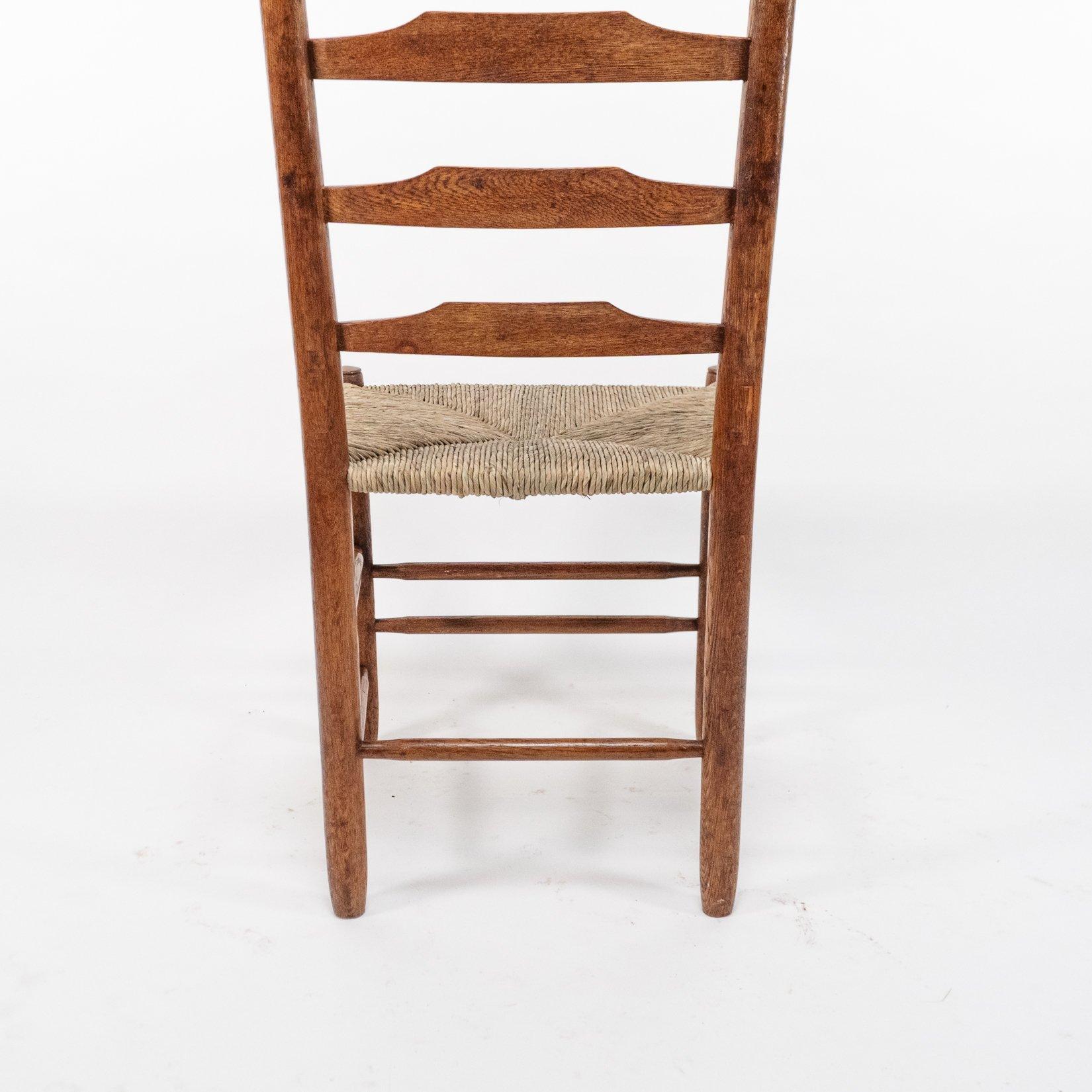 Edward Gardiner. Set of Nine English Ladder Back Dining Chairs For Sale 7