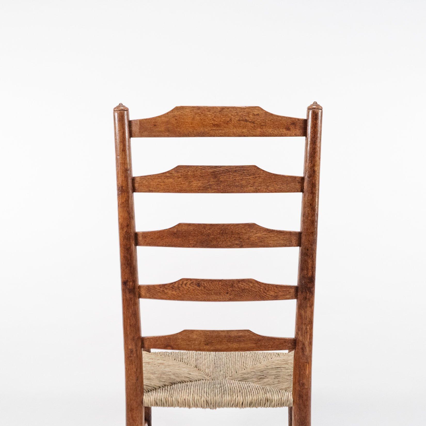 Edward Gardiner. Set of Nine English Ladder Back Dining Chairs For Sale 8