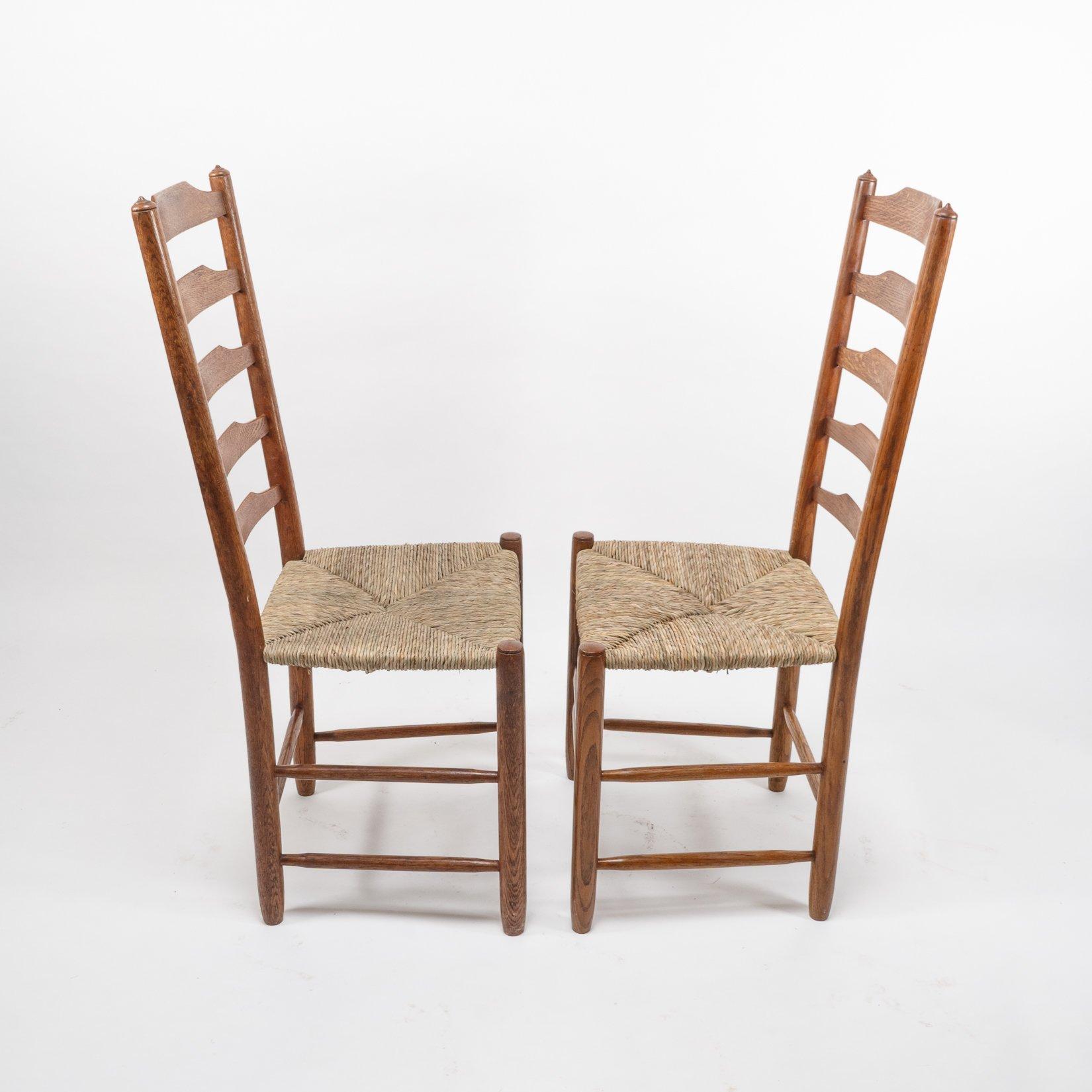 Edward Gardiner. Set of Nine English Ladder Back Dining Chairs In Good Condition For Sale In London, GB