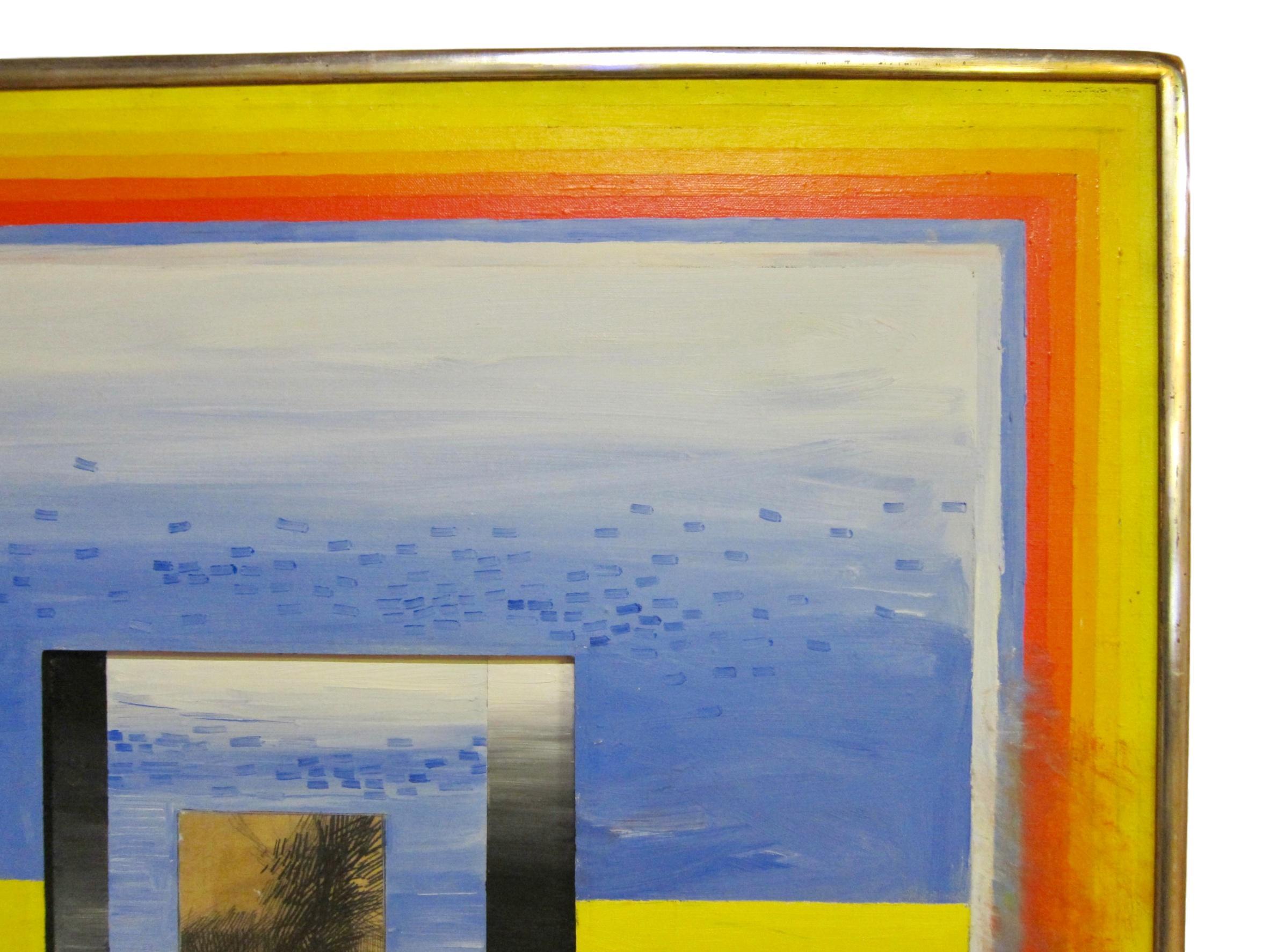 Large abstract mixed media by American artist Edward Giobbi 3
