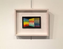 Abstract Artwork by American Artist Edward Giobbi 'Untitled' 1975 Oil Cardboard