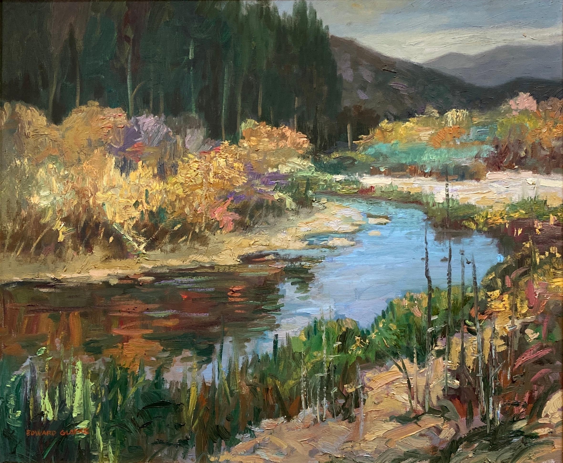 Edward Glafke 'Carmel River' Impressionist Landscape Painting For Sale 1