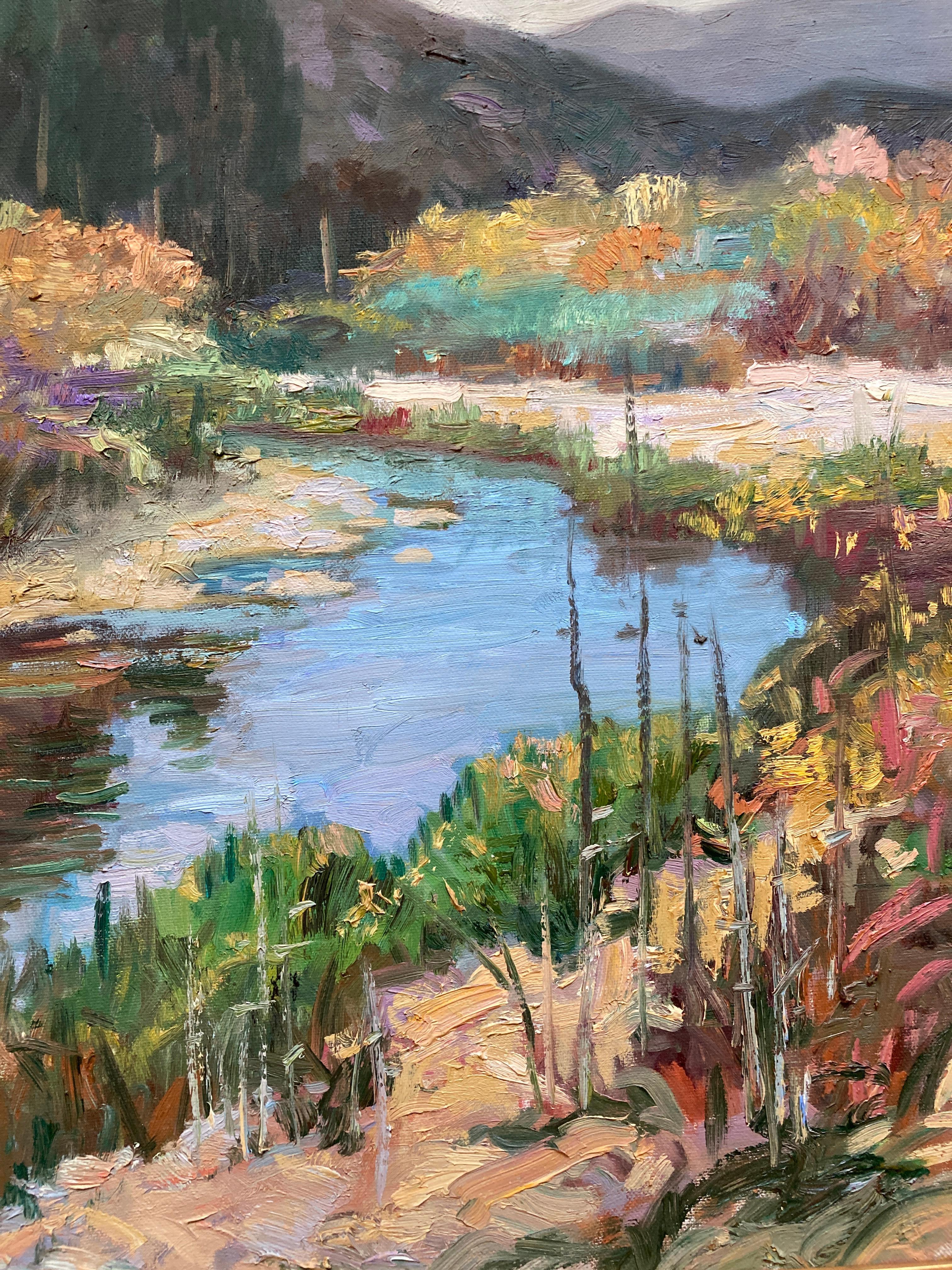 Edward Glafke 'Carmel River' Impressionist Landscape Painting For Sale 3
