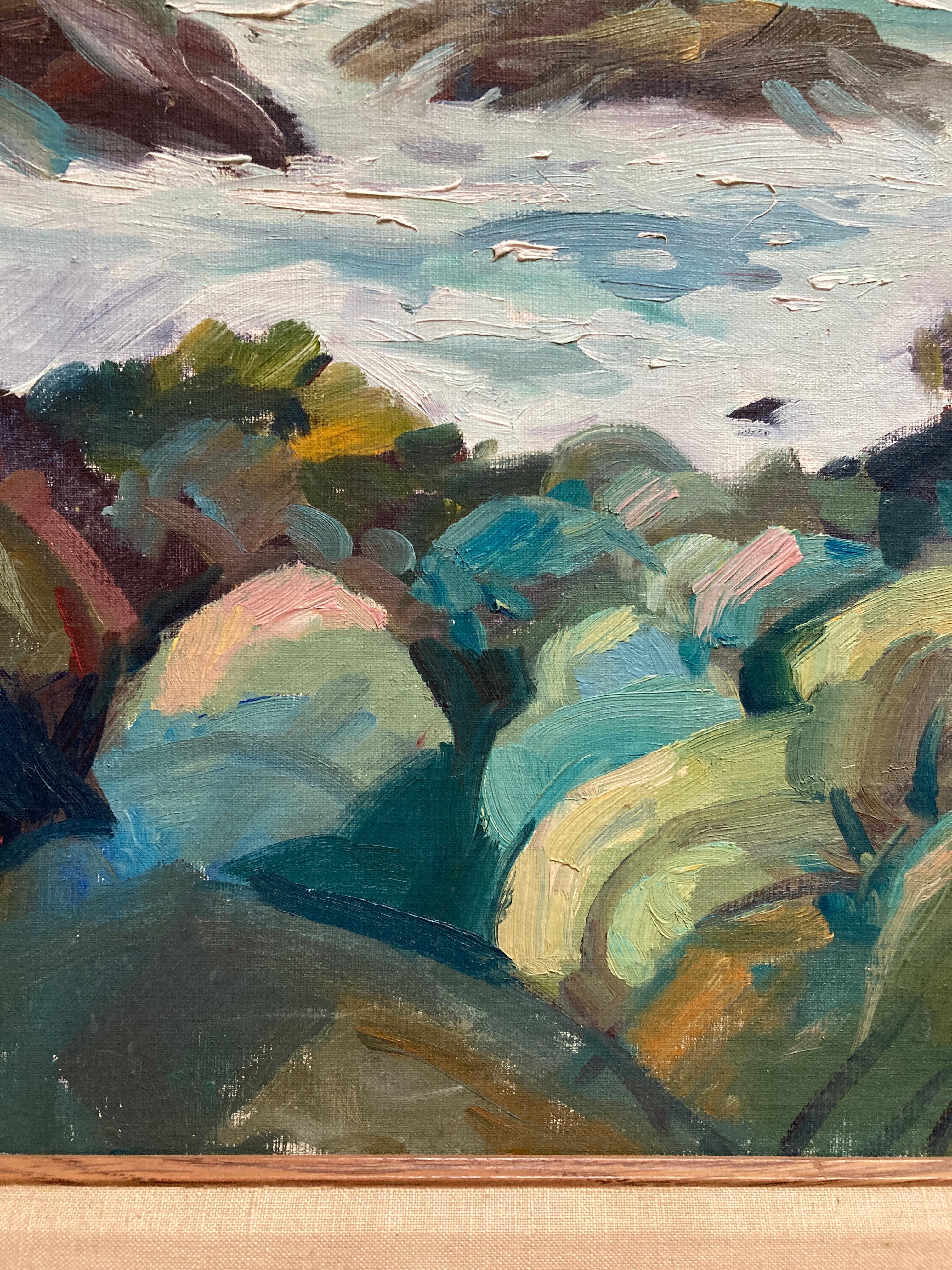 Edward Glafke „Point Lobos“ Carmel Impressionistisches Meereslandschaftsgemälde, Edward Glafke im Angebot 2