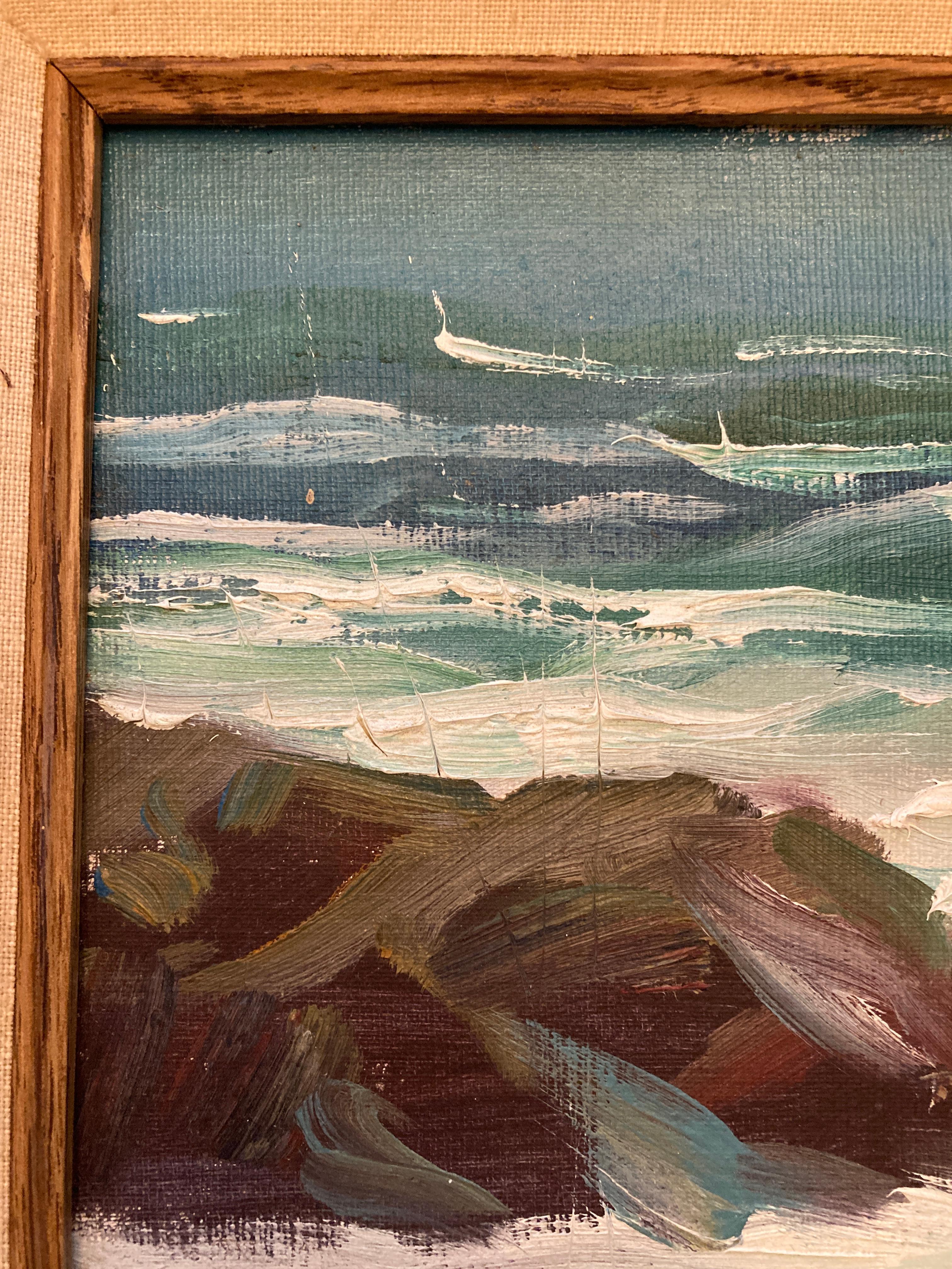 Edward Glafke „Point Lobos“ Carmel Impressionistisches Meereslandschaftsgemälde, Edward Glafke im Angebot 5