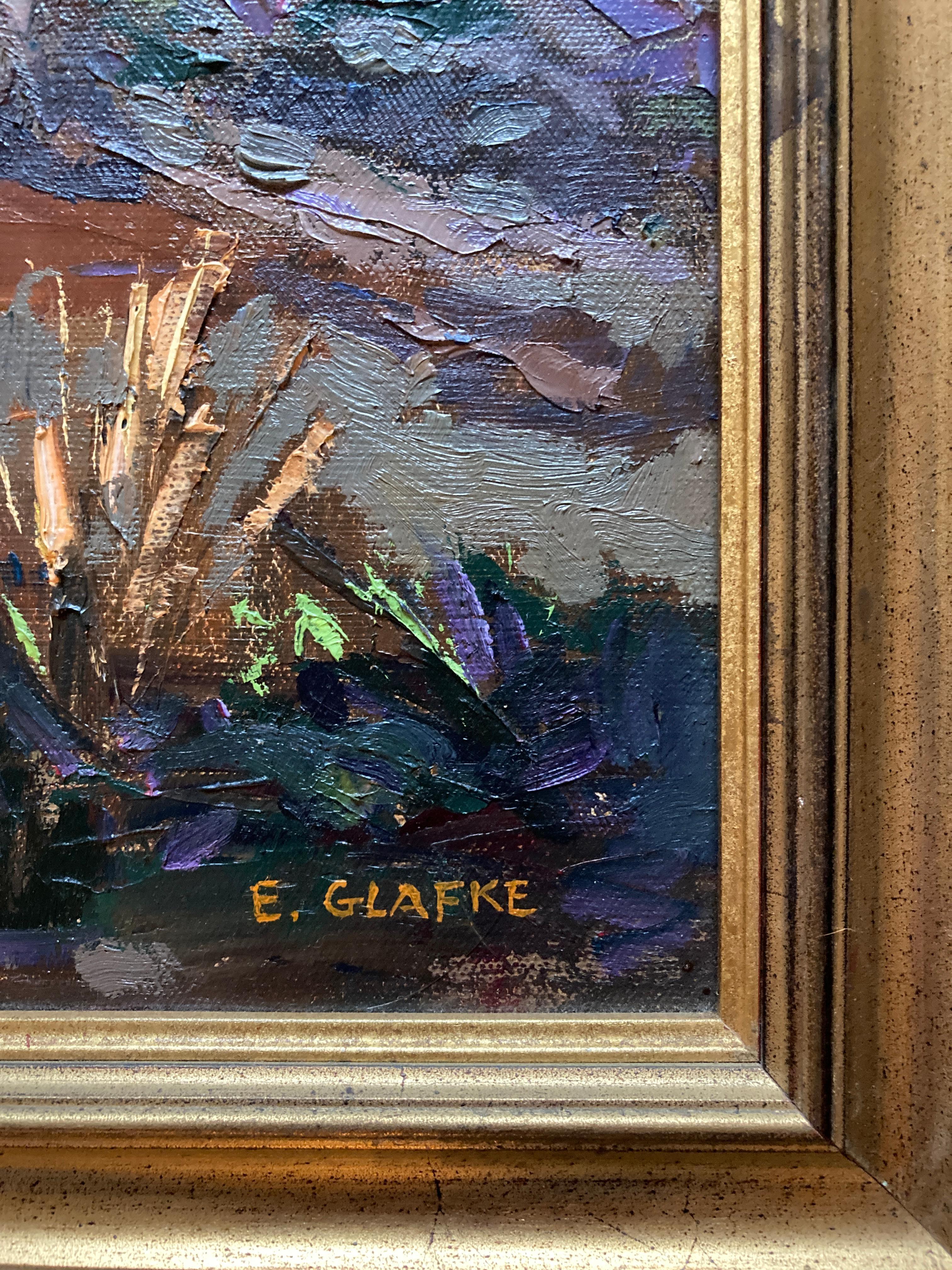 Edward Glafke 'Tiburon Forest' Impressionist Landscape Painting For Sale 3