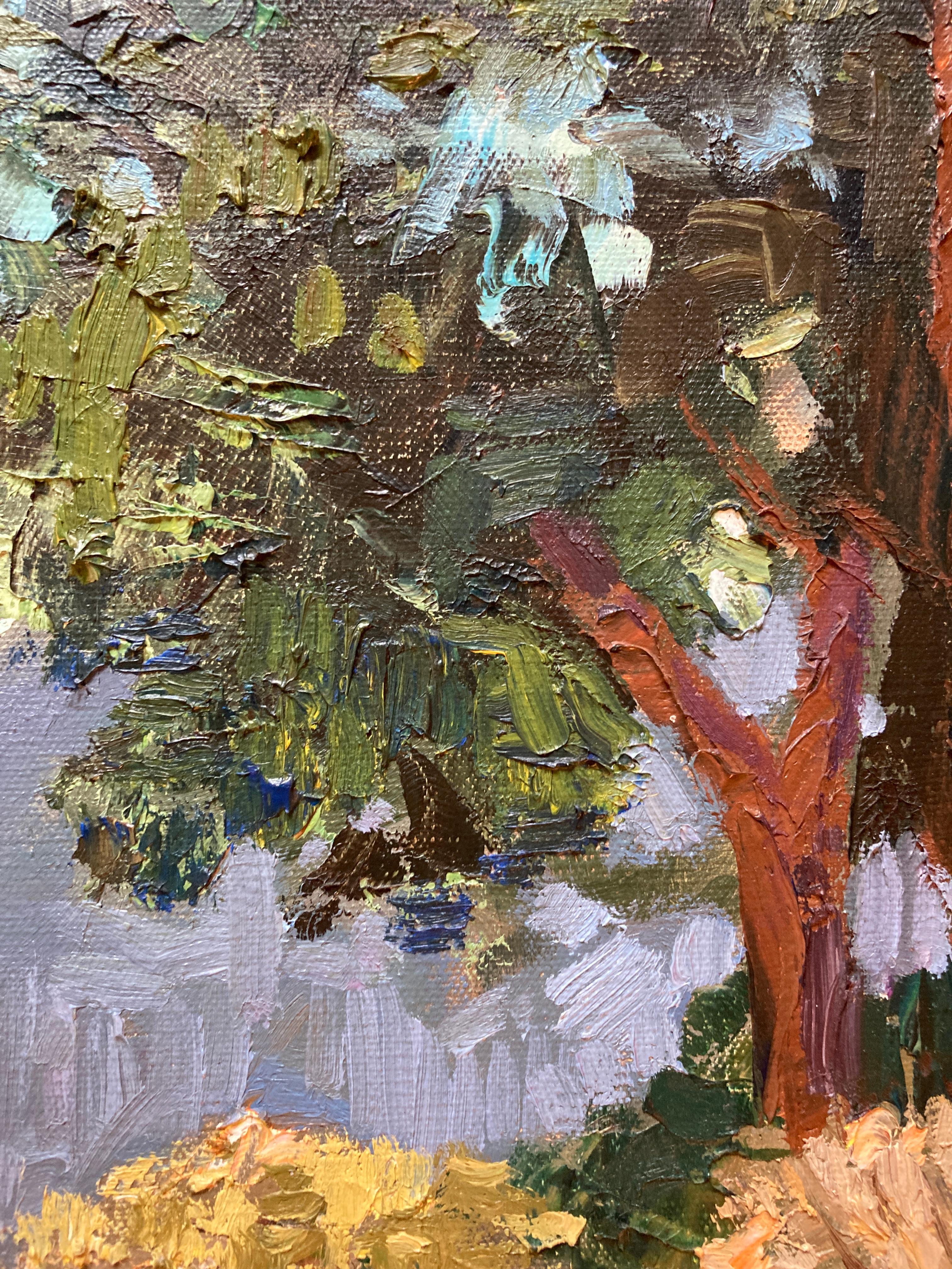 Edward Glafke 'Tiburon Forest' Impressionist Landscape Painting For Sale 4
