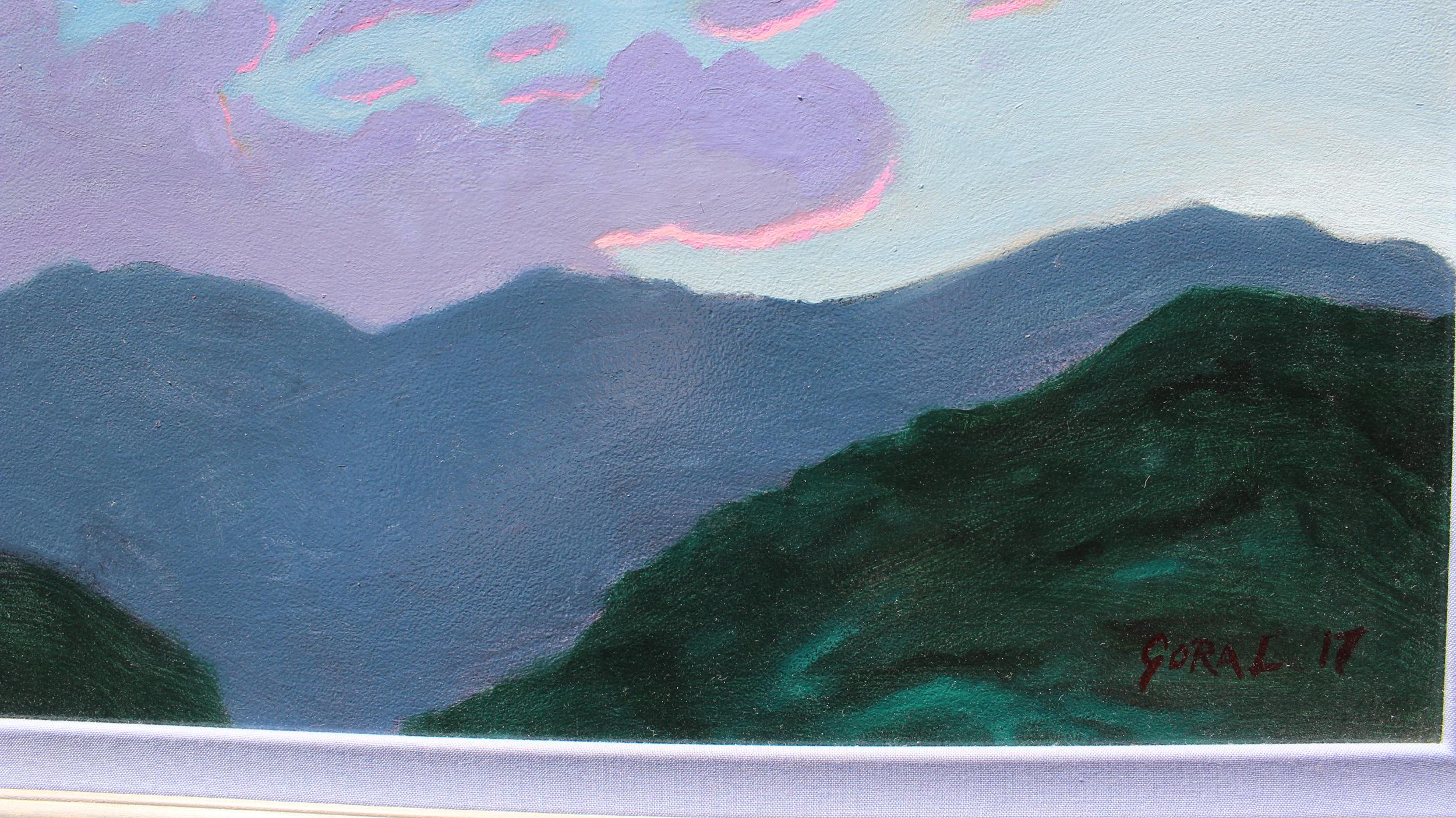 Friedensvoller Abend (Blau), Landscape Painting, von Edward Goral