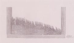 Signed art deco woodcut, by Edward Gordon Craig 'Army of Fortinbras'