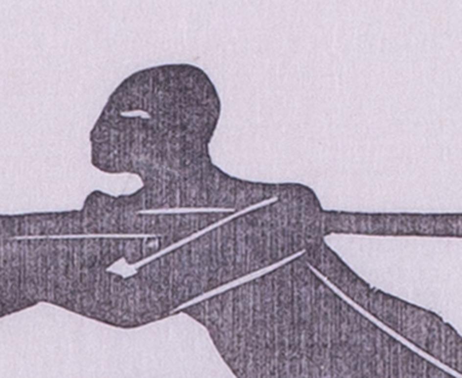 Signed art deco woodcut, by Edward Gordon Craig 'Candle Bearer' 2