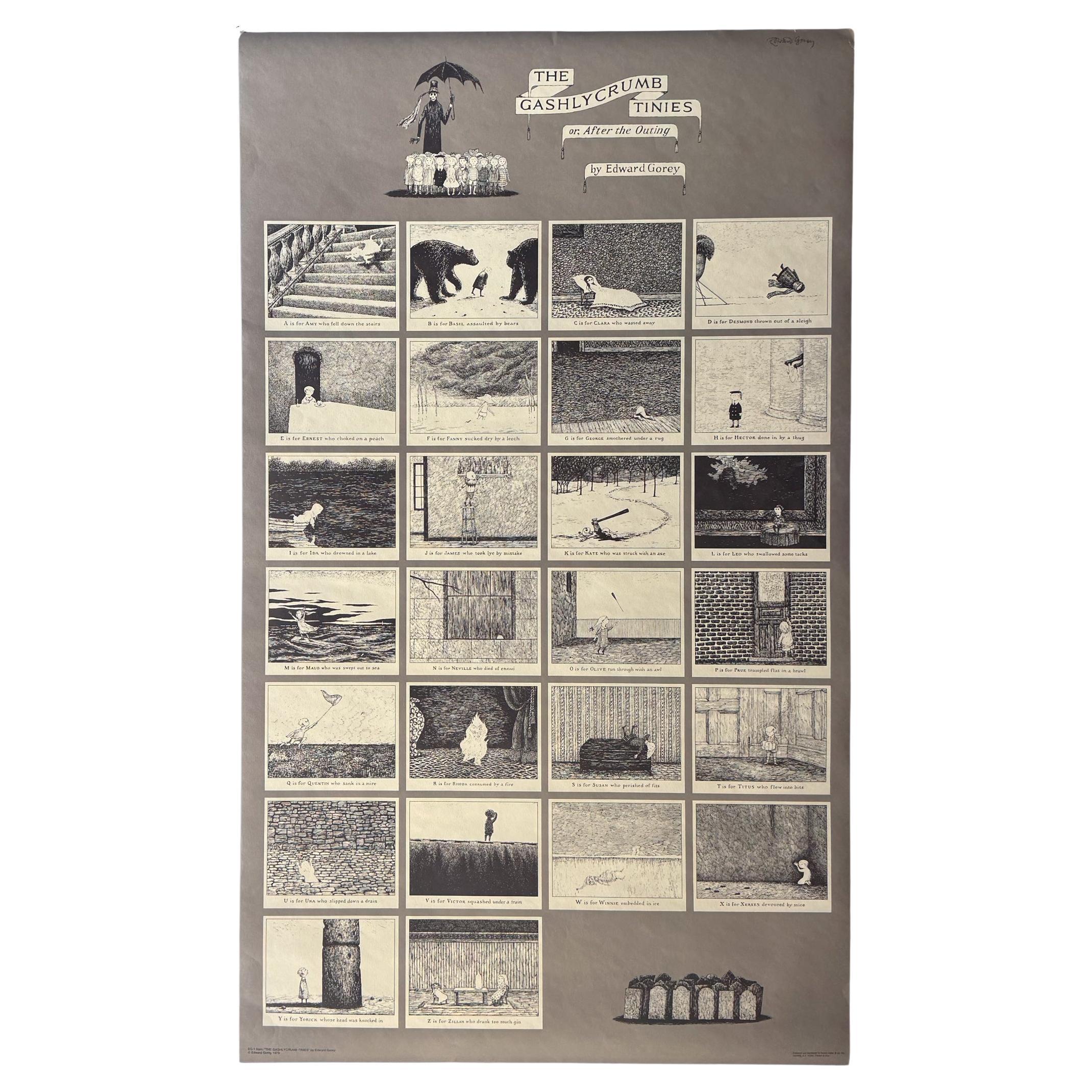 Edward Gorey "Die Gashleycrumb Tinies" Poster, signiert im Angebot