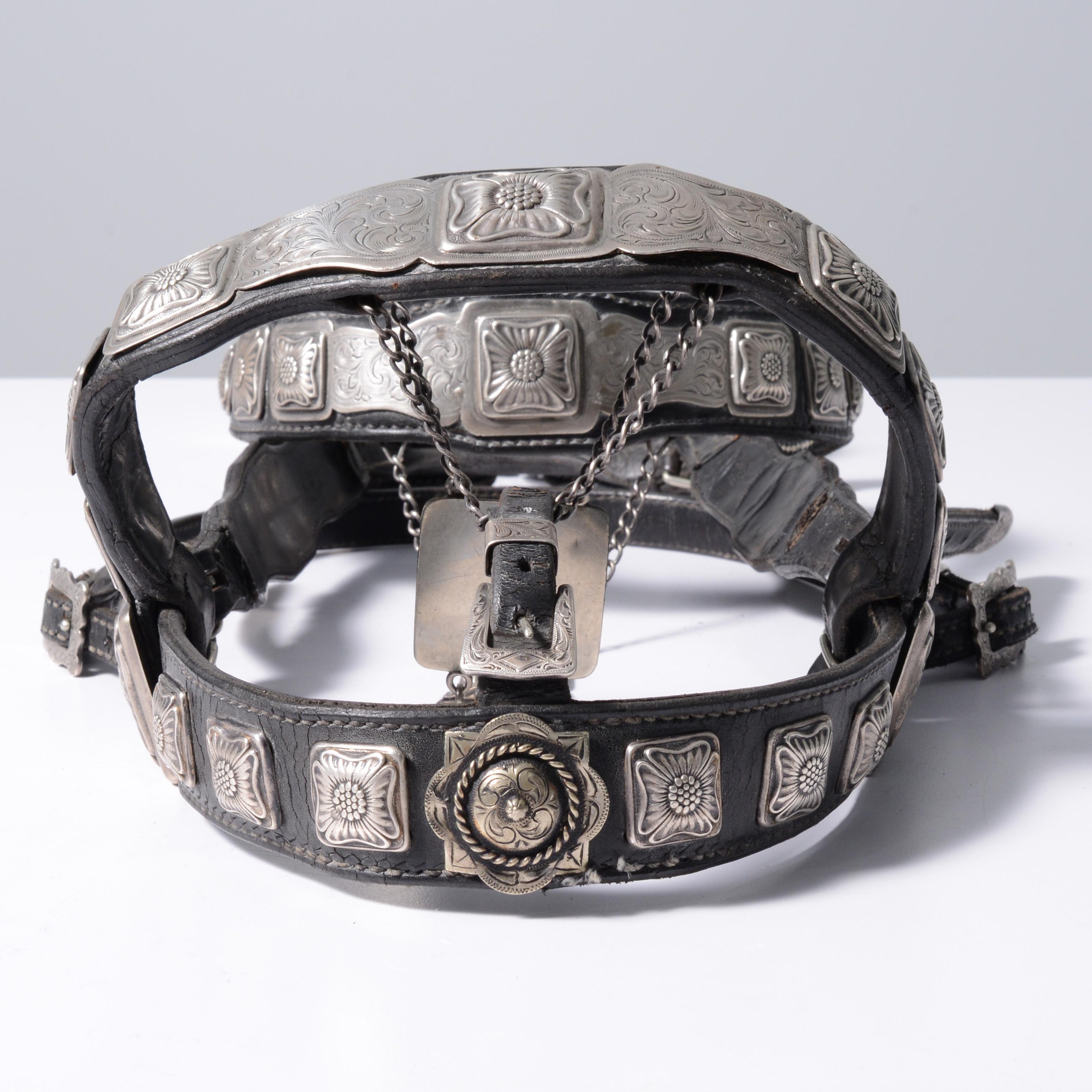 Artist/Designer; Manufacturer: Edward H. Bohlin (Swedish/American, 1895-1980); Hollywood Saddlery Co. (USA)
Marking(s); notes: signed, marking(s)
Materials: tooled leather, sterling silver
Dimensions (H, W, D): saddle (including stirrups): 55
