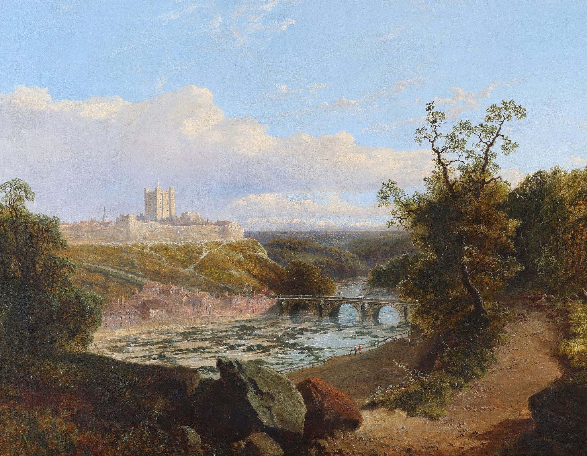 View of an Aquaduct and a Castle. Richmond, Yorkshire For Sale 3