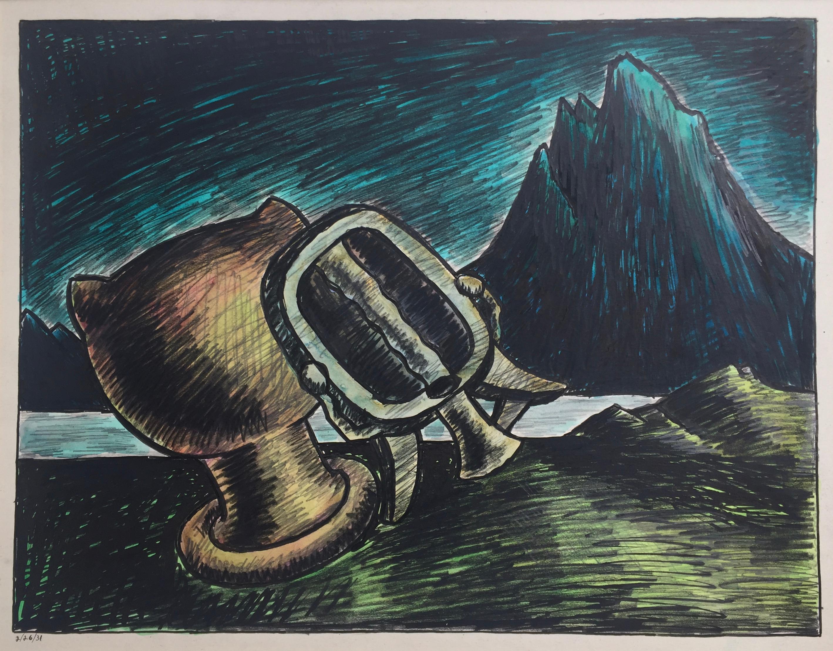 PAESAGGIO SURREALISTA - Mixed Media Art di Edward Hagedorn