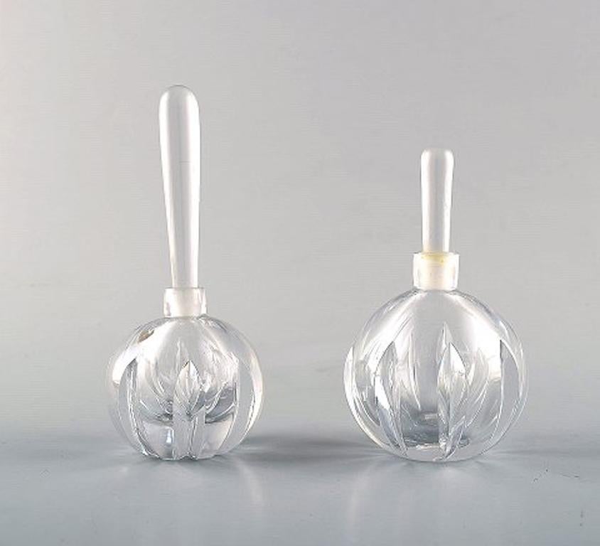 Art Deco Edward Hald for Orrefors, a Collection of Five Mouth Blown Flacons For Sale