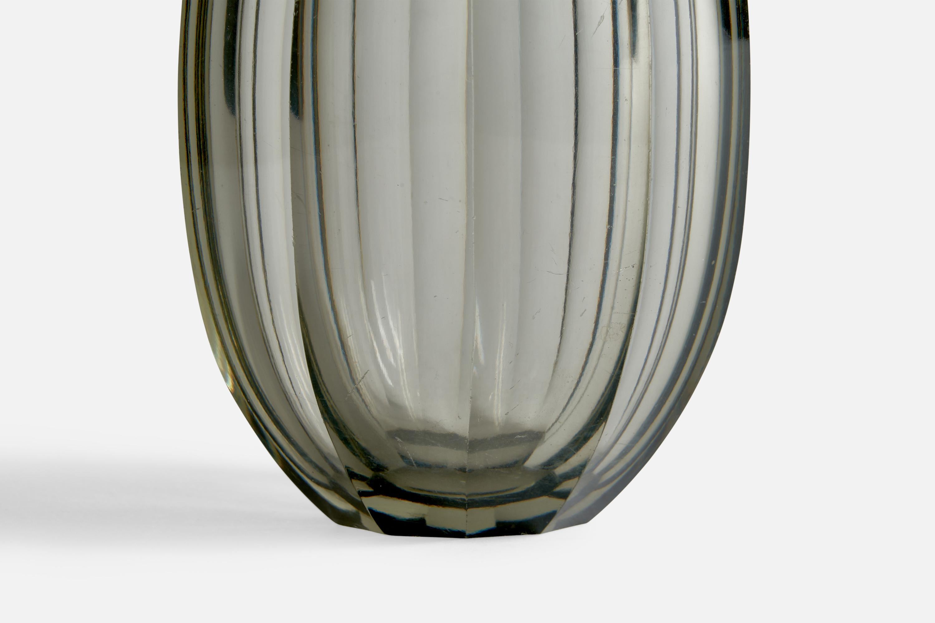 Edward Hald, Vase, Glas, Schweden, 1930er Jahre (Mitte des 20. Jahrhunderts) im Angebot