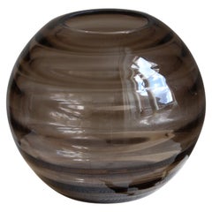 Edward Hald, Vase, Smoked Blown Glass, Orrefors, Sweden, 1930s