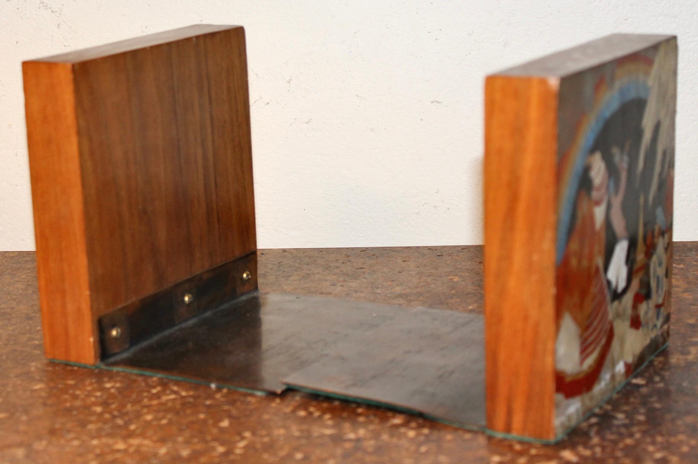 Edward Halouze Russian Folk Pochoir Bookends For Sale 4