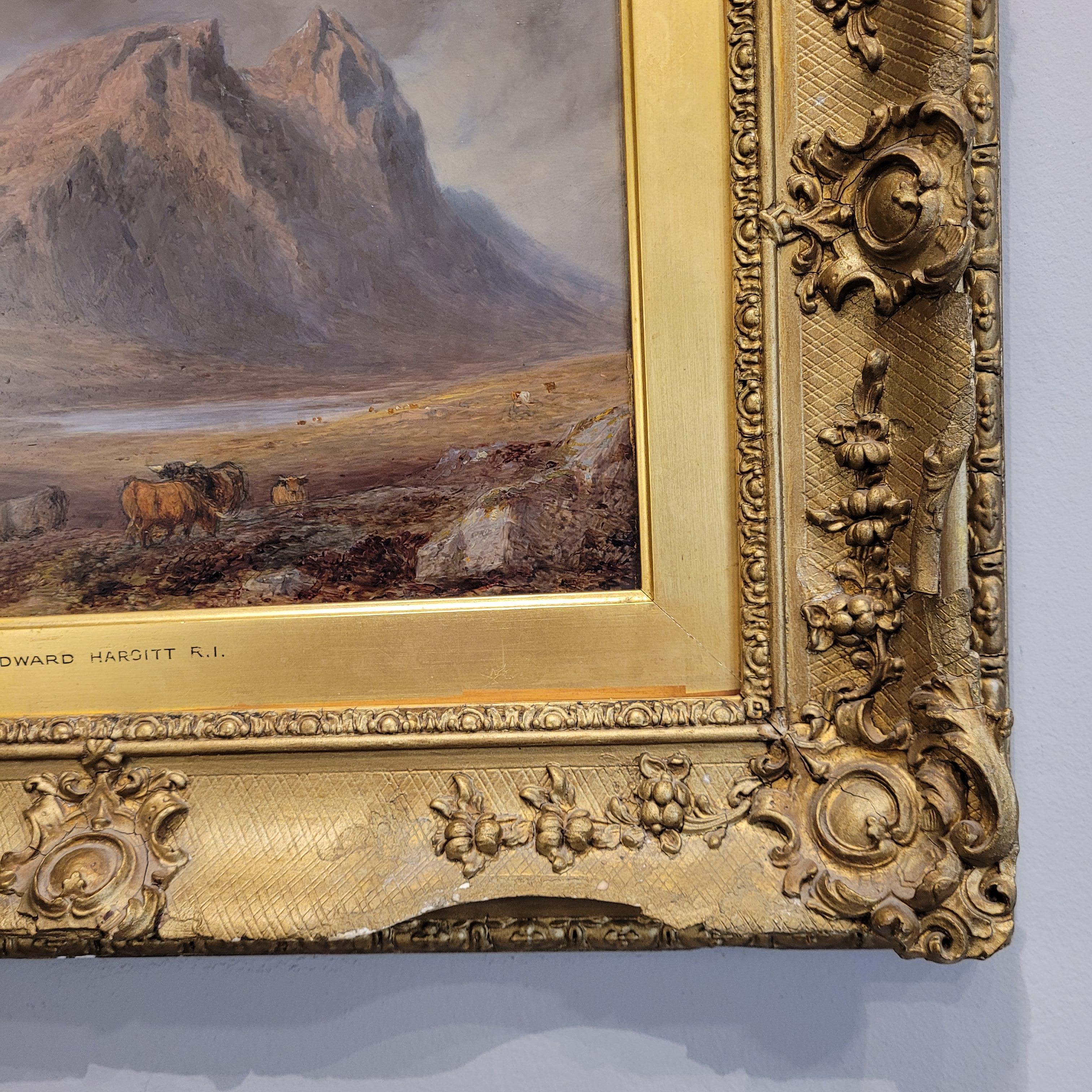 Huile sur panneau Écosse 