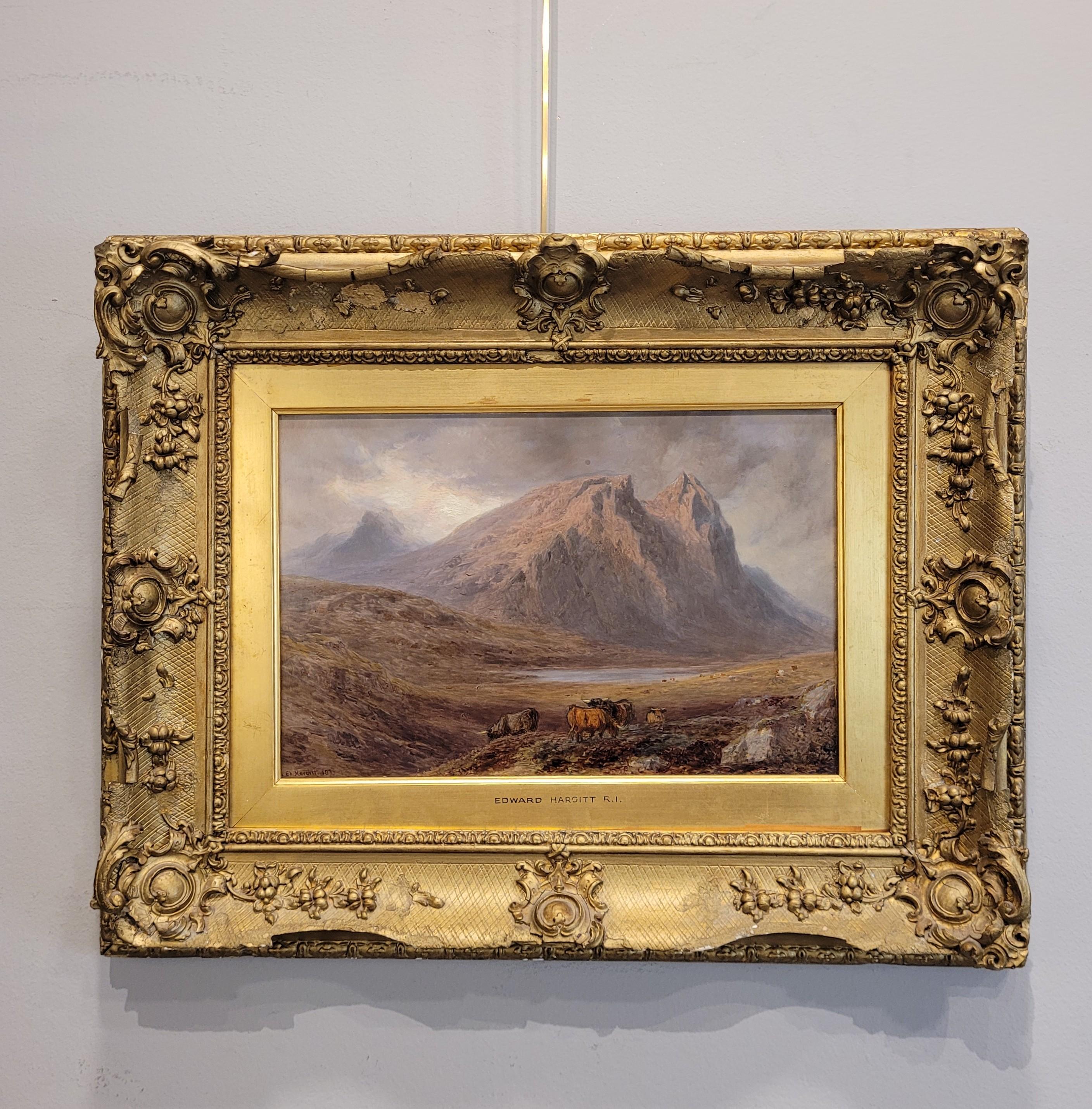 Huile sur panneau Écosse 