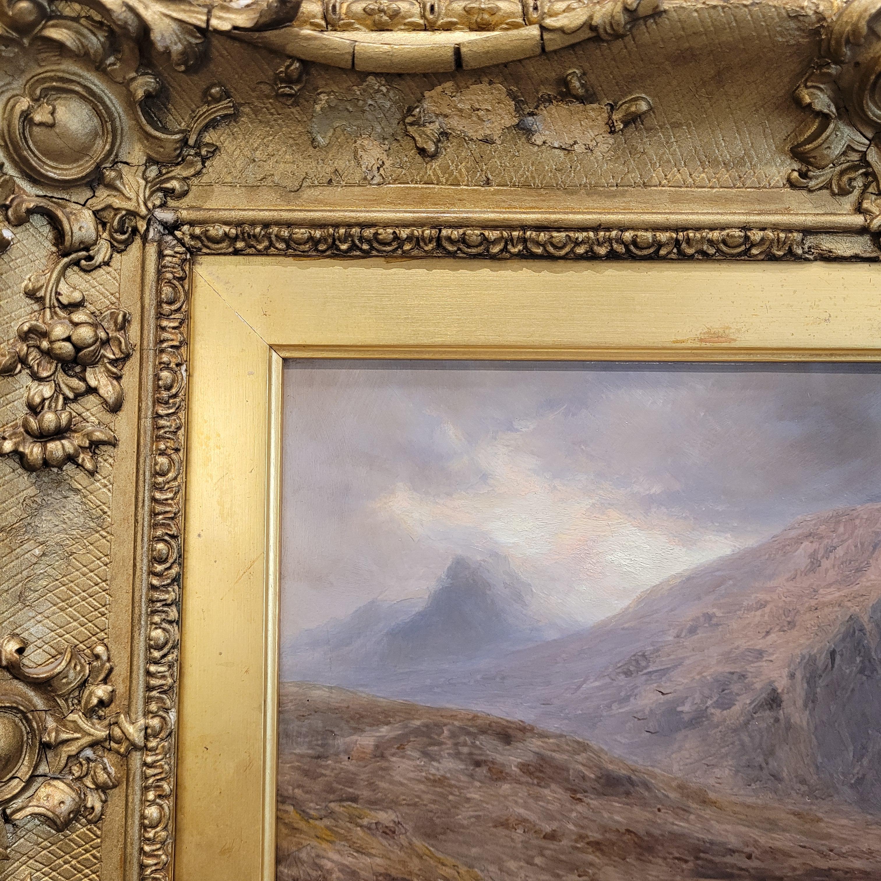 Huile sur panneau Écosse 