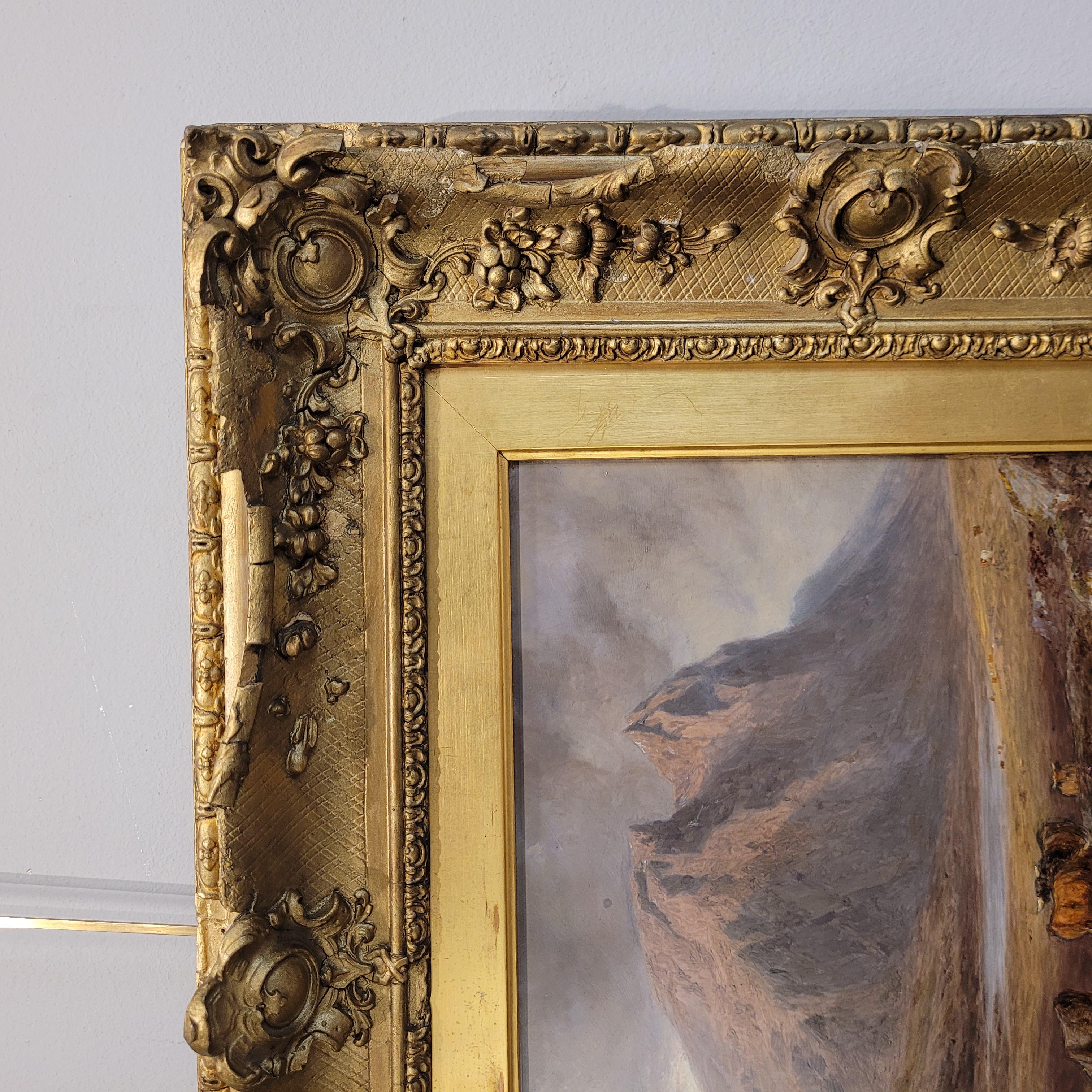 Huile sur panneau Écosse 