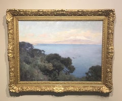 Impressionist Oil Painting of the Bay of Naples, 20th Century, Signed