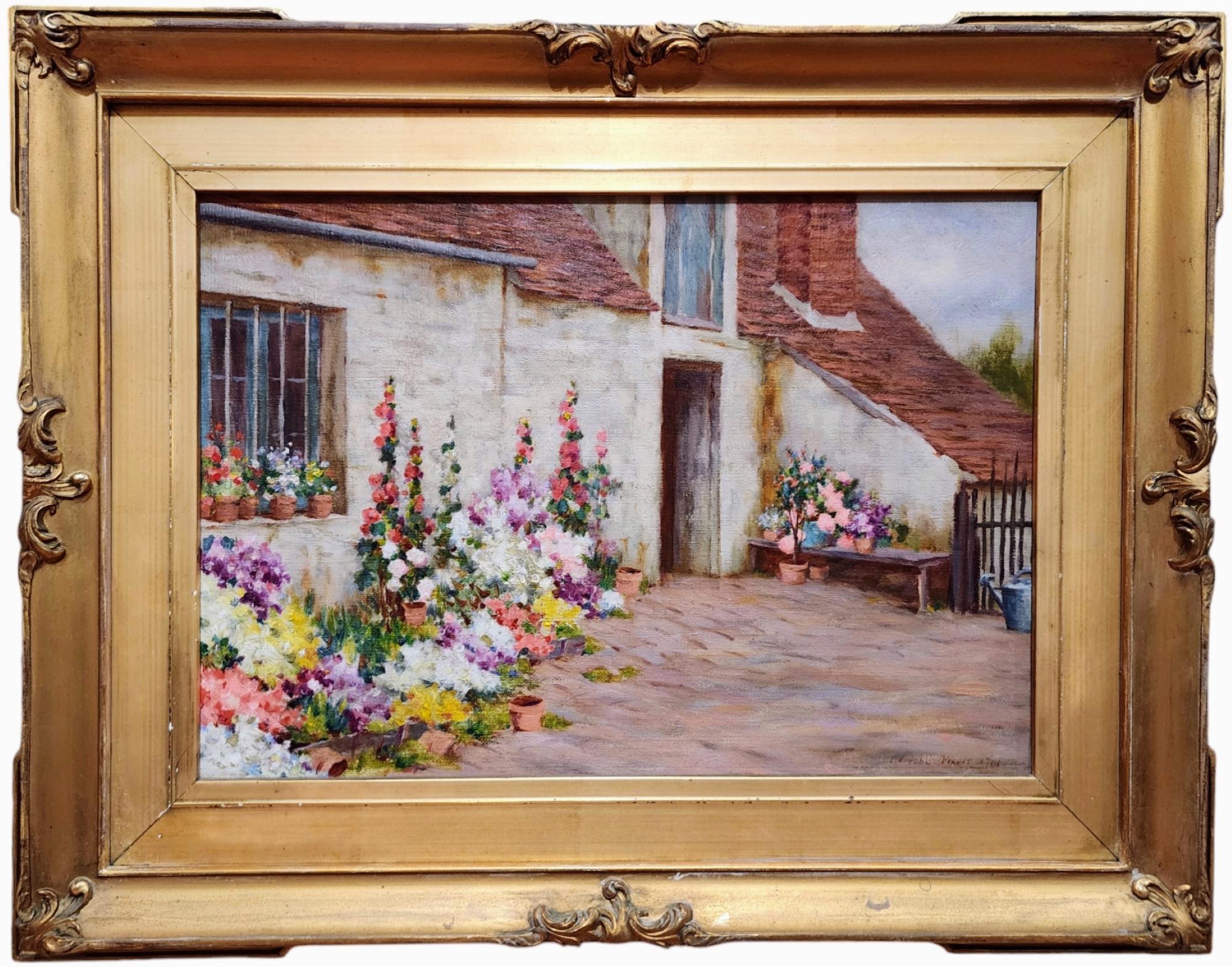 Edward Heinrich Gohl Landscape Painting – Blumen in Blüte von The Old Mill