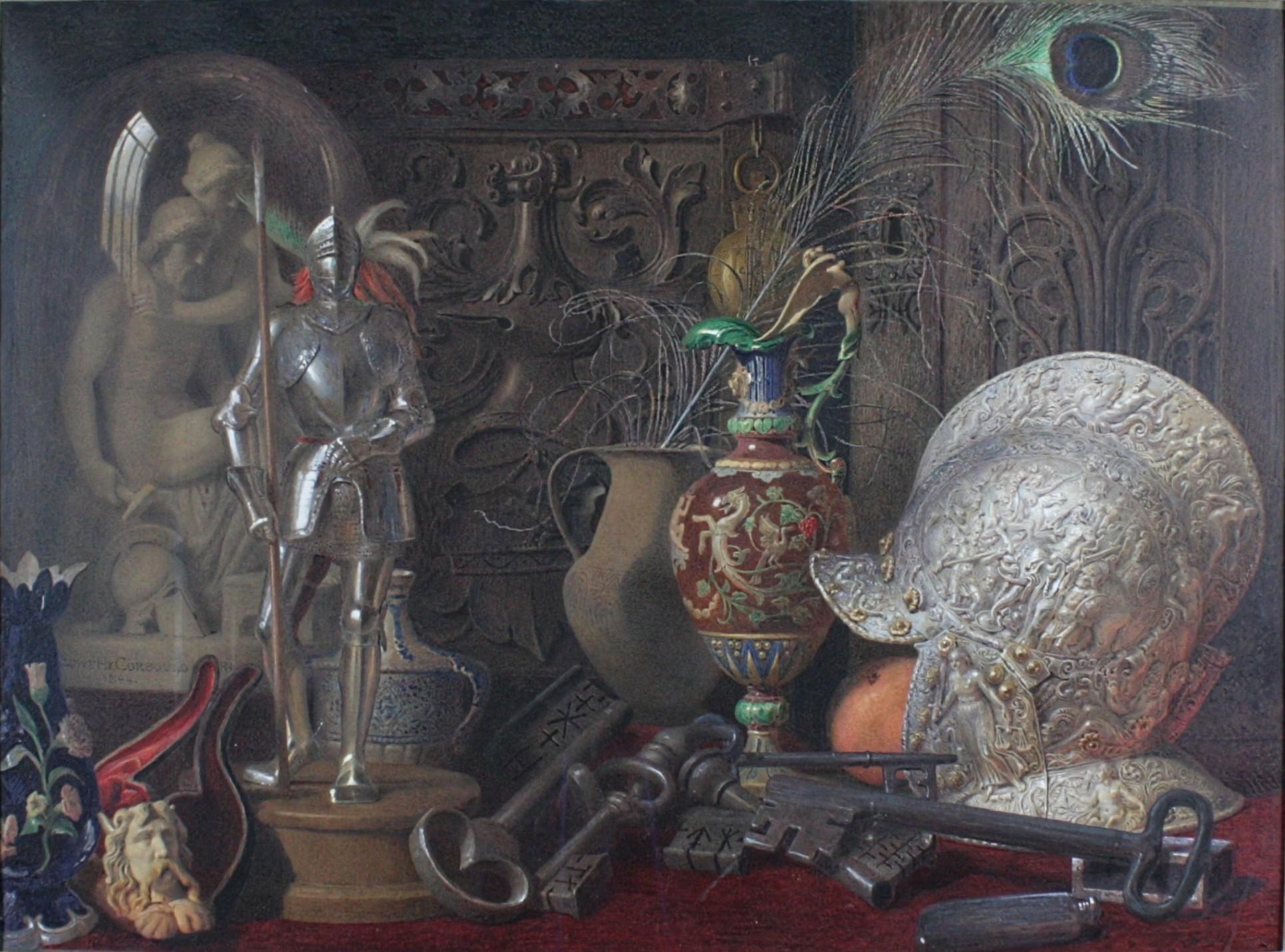 Studiolo delle meraviglie - Painting di Edward Henry Corbould