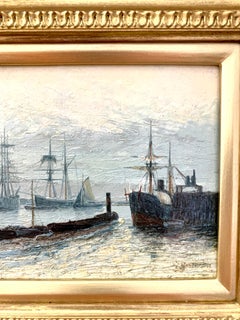 Antike englische Ansicht des Pools von London, am Fluss Thames, 19. Jahrhundert