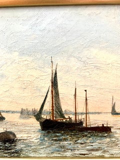 Antike englische Ansicht des Flusses Thames aus dem 19. Jahrhundert, UK