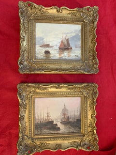 Ein Paar viktorianischer Blick auf die Themse von St. Pauls und ein Blick auf die Themse London